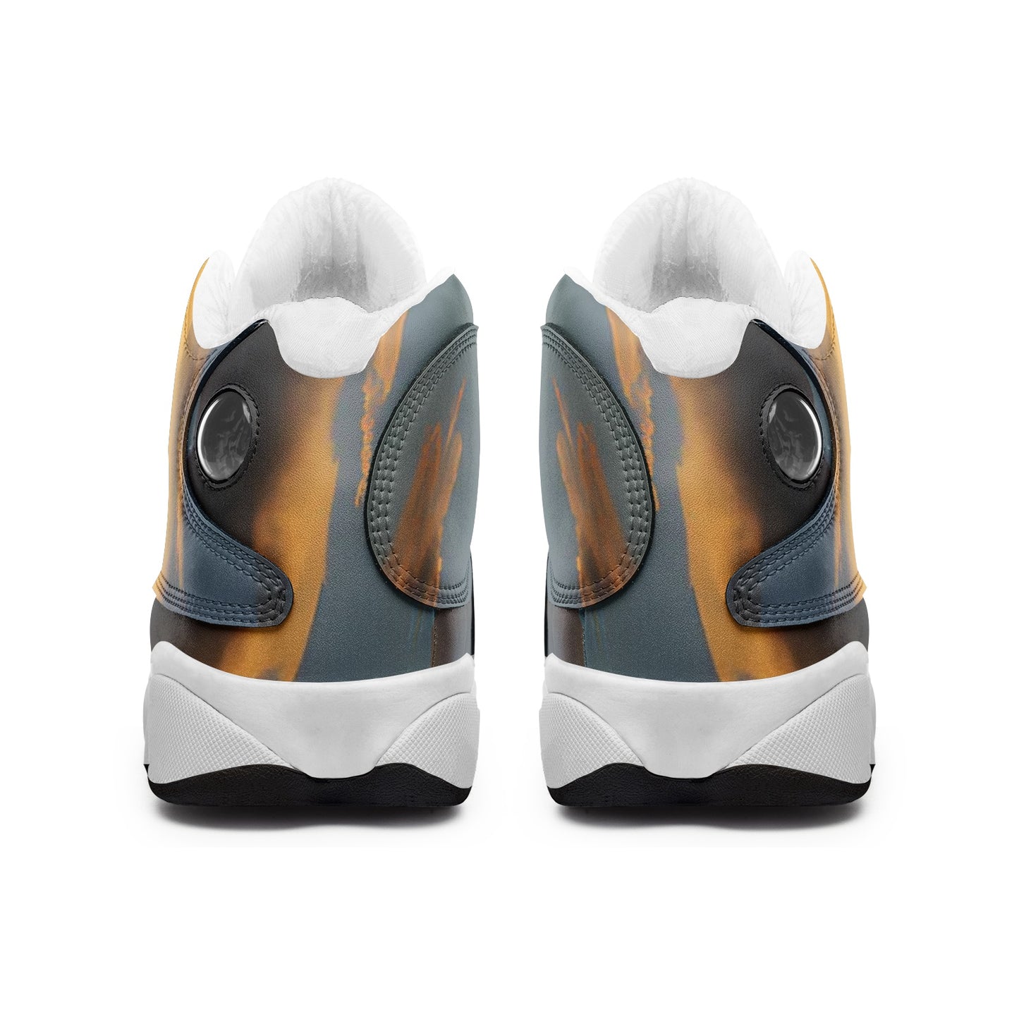 Waking up to peaceful tranquility. SunWhys Unisex High Top Leather Sneakers