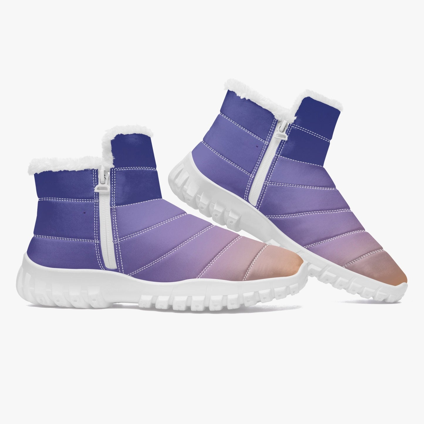 Waking up to peaceful harmony. SunWhys Cotton-pad Fur Zipper Up Boots