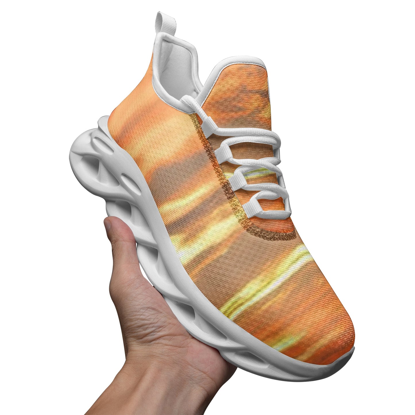 Tranquility embraces me at dawn. SunWhys Unisex Bounce Mesh Knit Sneakers
