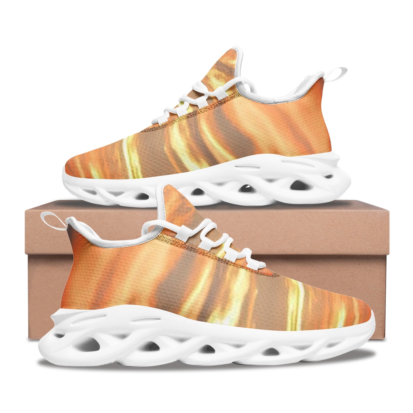 Tranquility embraces me at dawn. SunWhys Unisex Bounce Mesh Knit Sneakers
