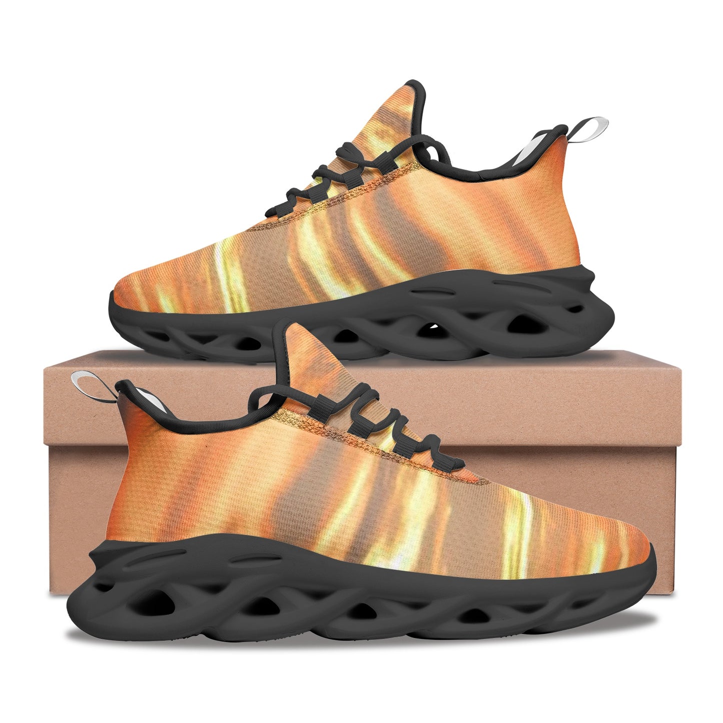 Tranquility embraces me at dawn. SunWhys Unisex Bounce Mesh Knit Sneakers
