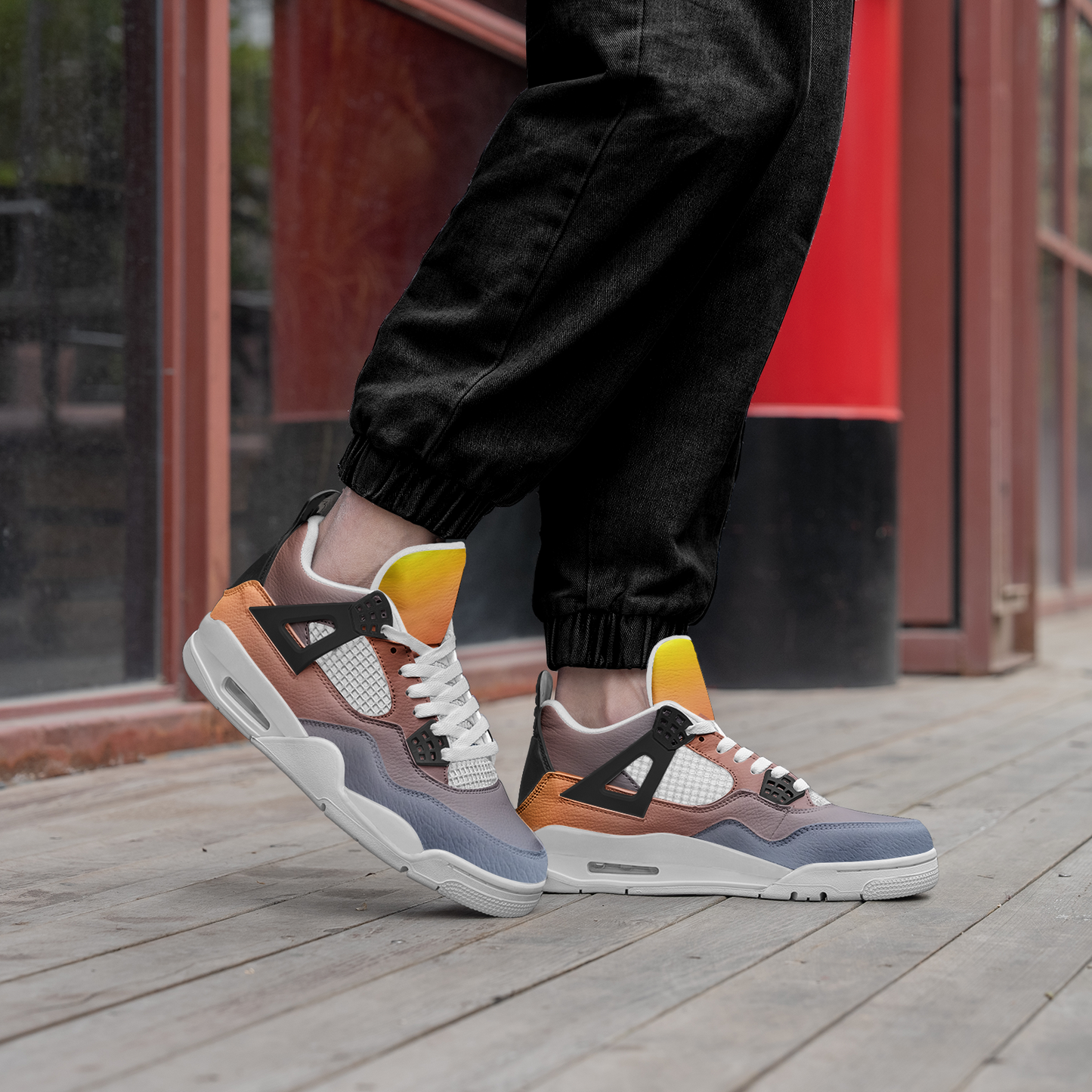 Starting the day with joy. Unisex Non Slip Lace Up Breathable Fashion Sneakers