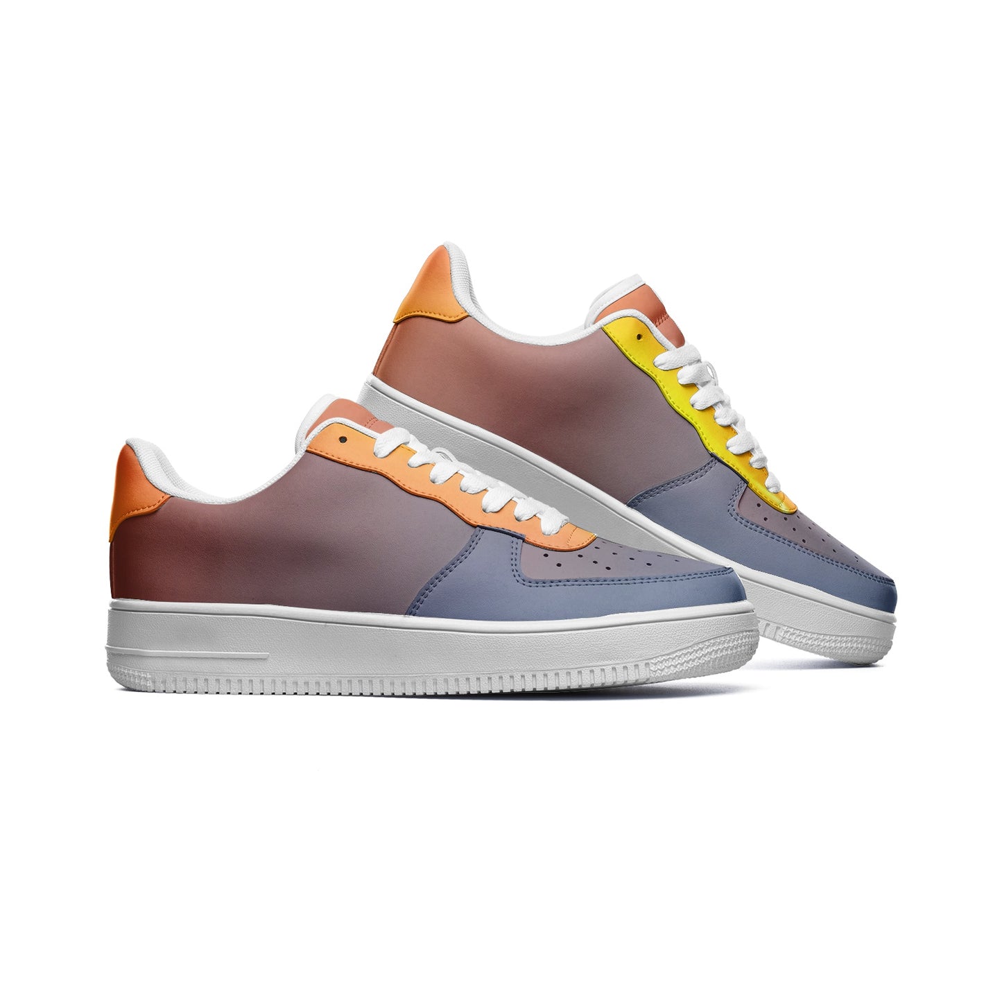 Starting the day with joy. SunWhys Unisex Low Top Leather Sneakers