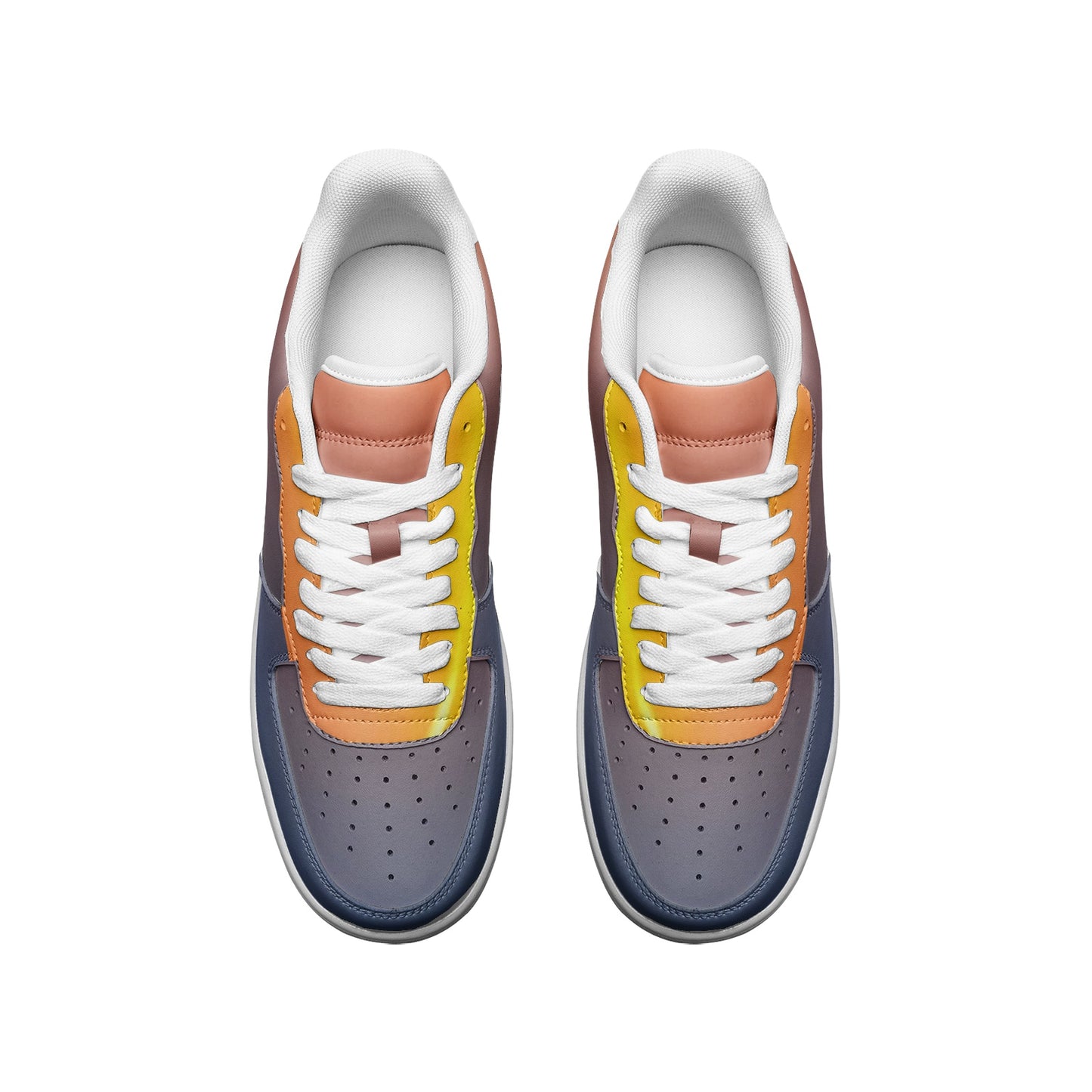 Starting the day with joy. SunWhys Unisex Low Top Leather Sneakers