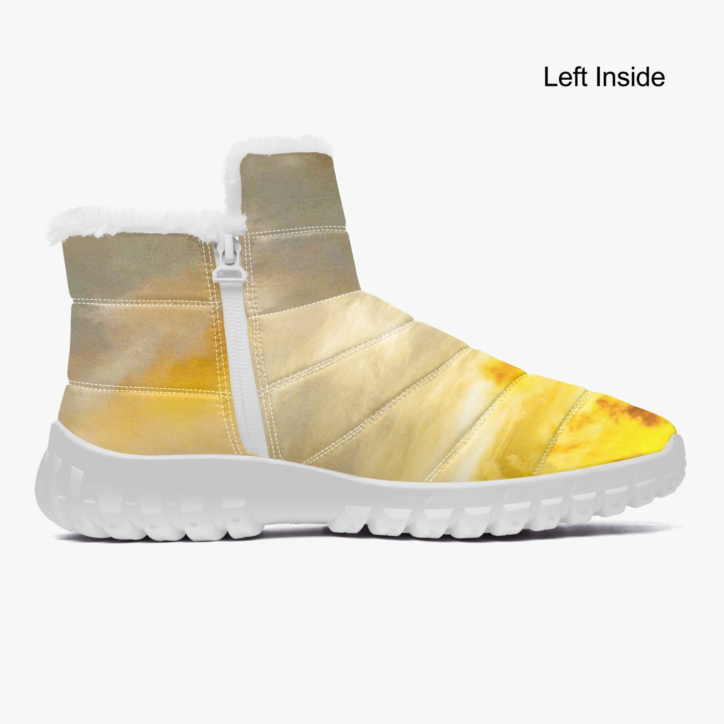 Sunrise brings calmness and peace. SunWhys Cotton-pad Fur Zipper Up Boots