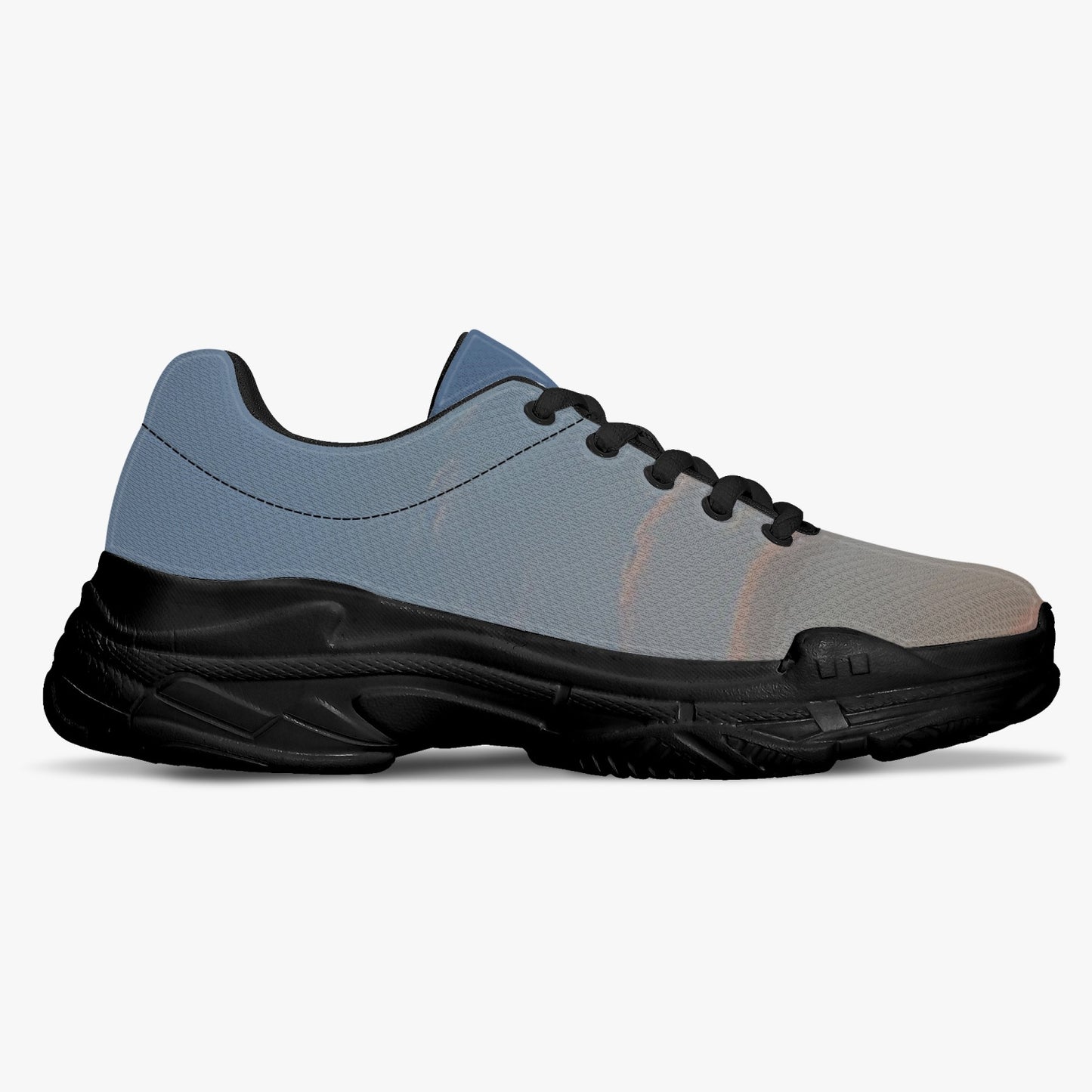 Peaceful awakening to nature's beauty. SunWhys Trendy Chunky Sneakers - White/Black