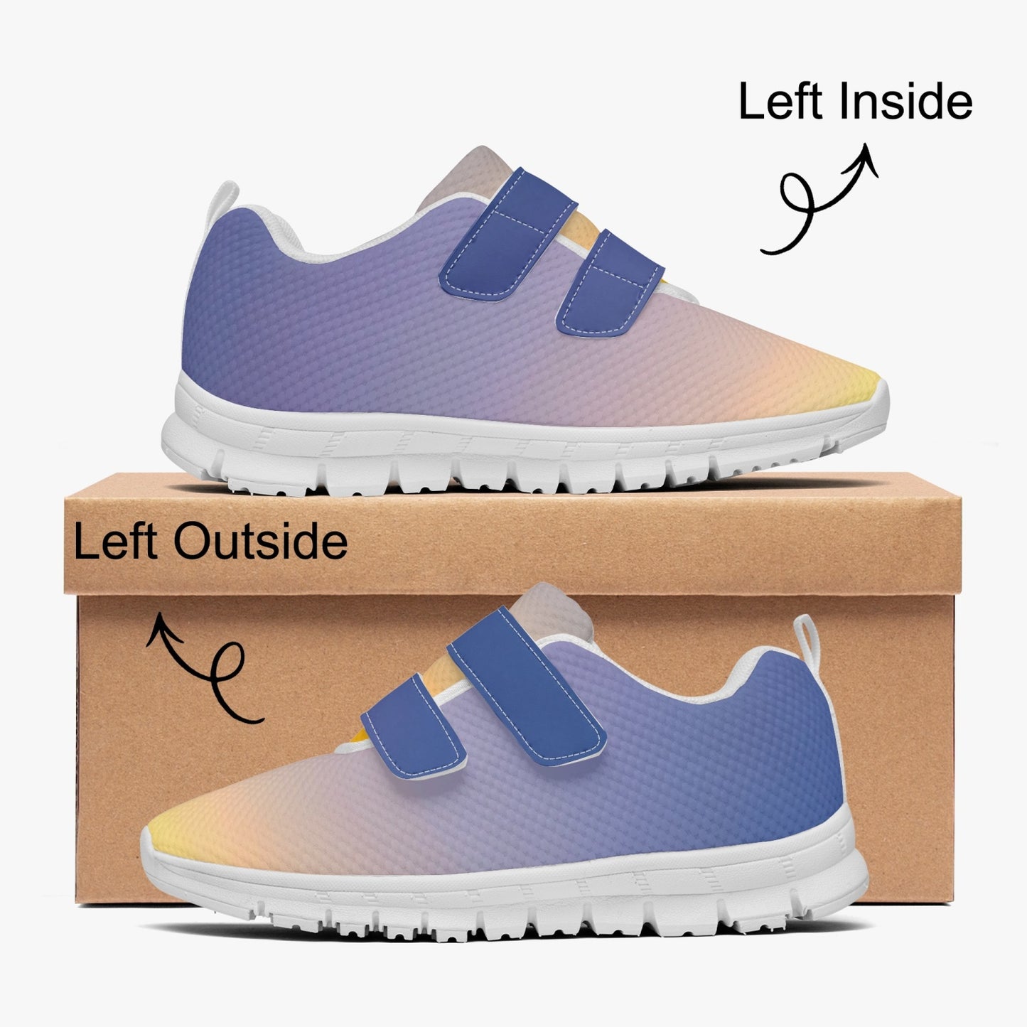 The morning light brings calm. SunWhys Kids Lightweight Velcro Sneaker