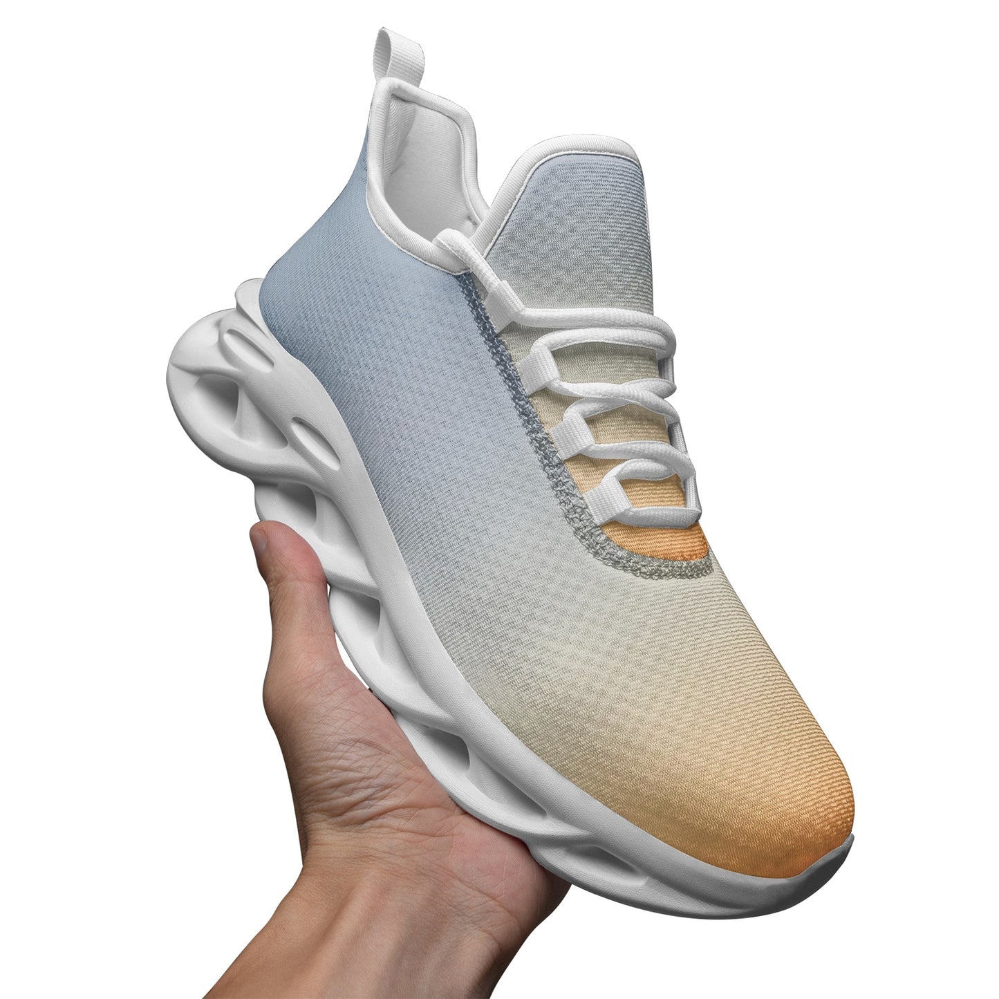 Dawn's arrival brings gentle peace. SunWhys Unisex Bounce Mesh Knit Sneakers