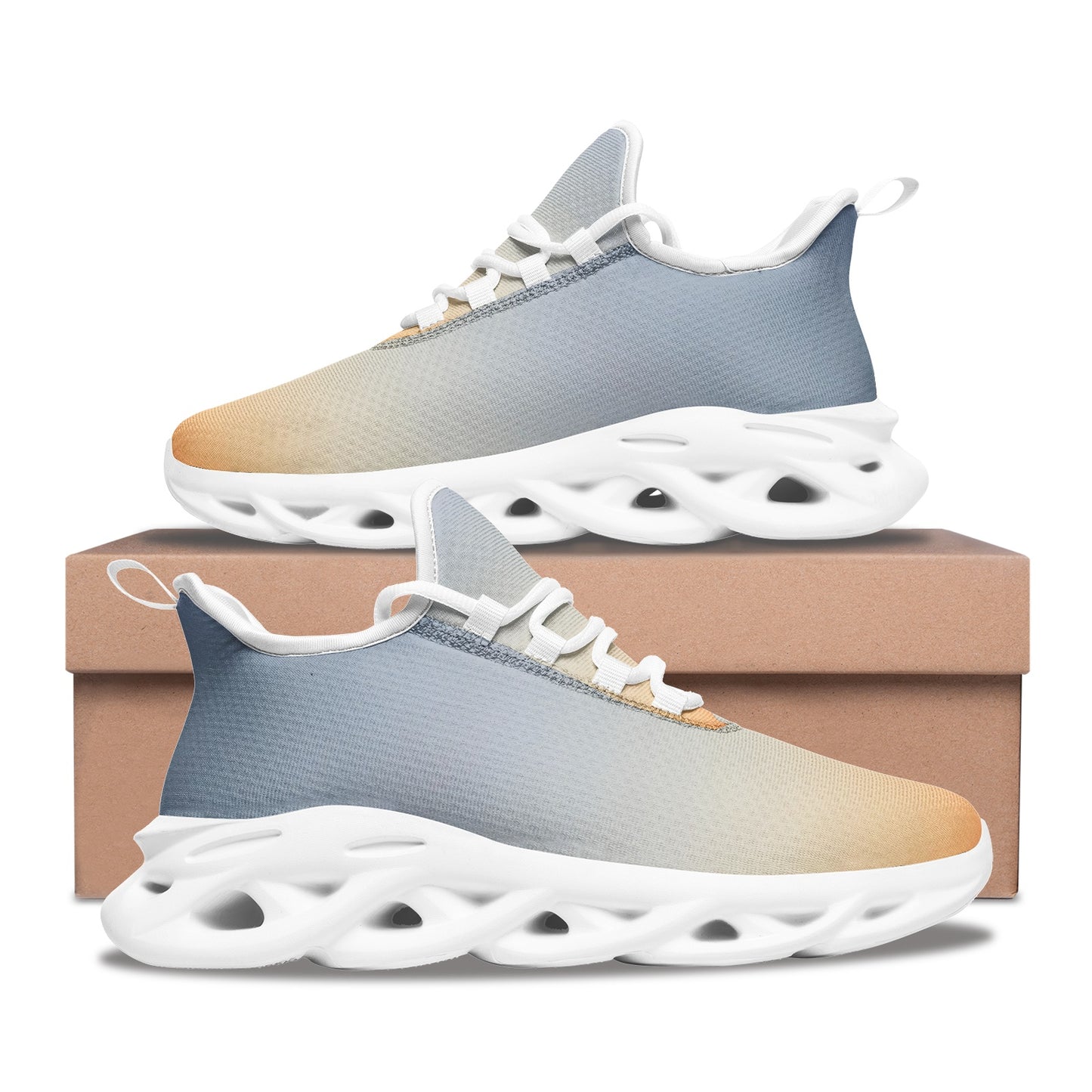Dawn's arrival brings gentle peace. SunWhys Unisex Bounce Mesh Knit Sneakers