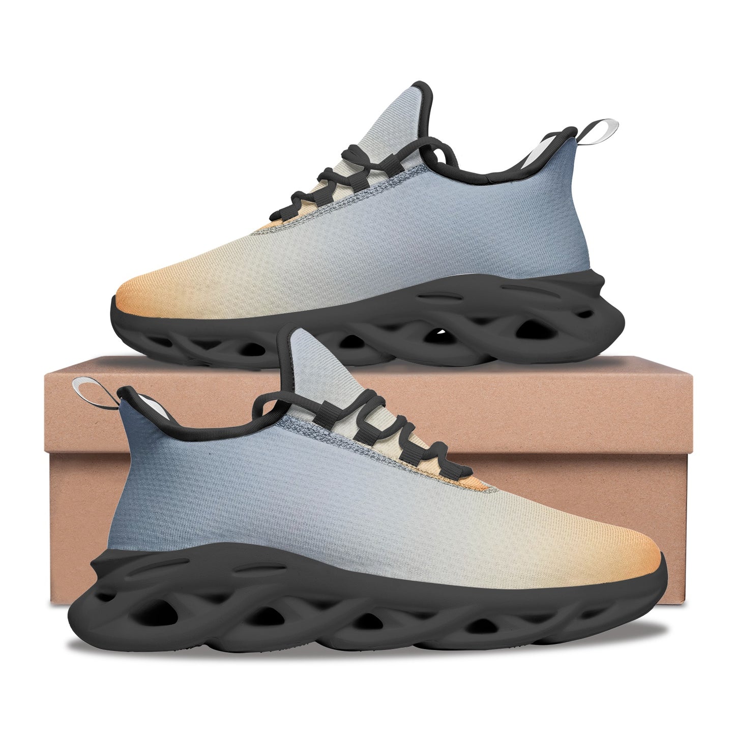 Dawn's arrival brings gentle peace. SunWhys Unisex Bounce Mesh Knit Sneakers