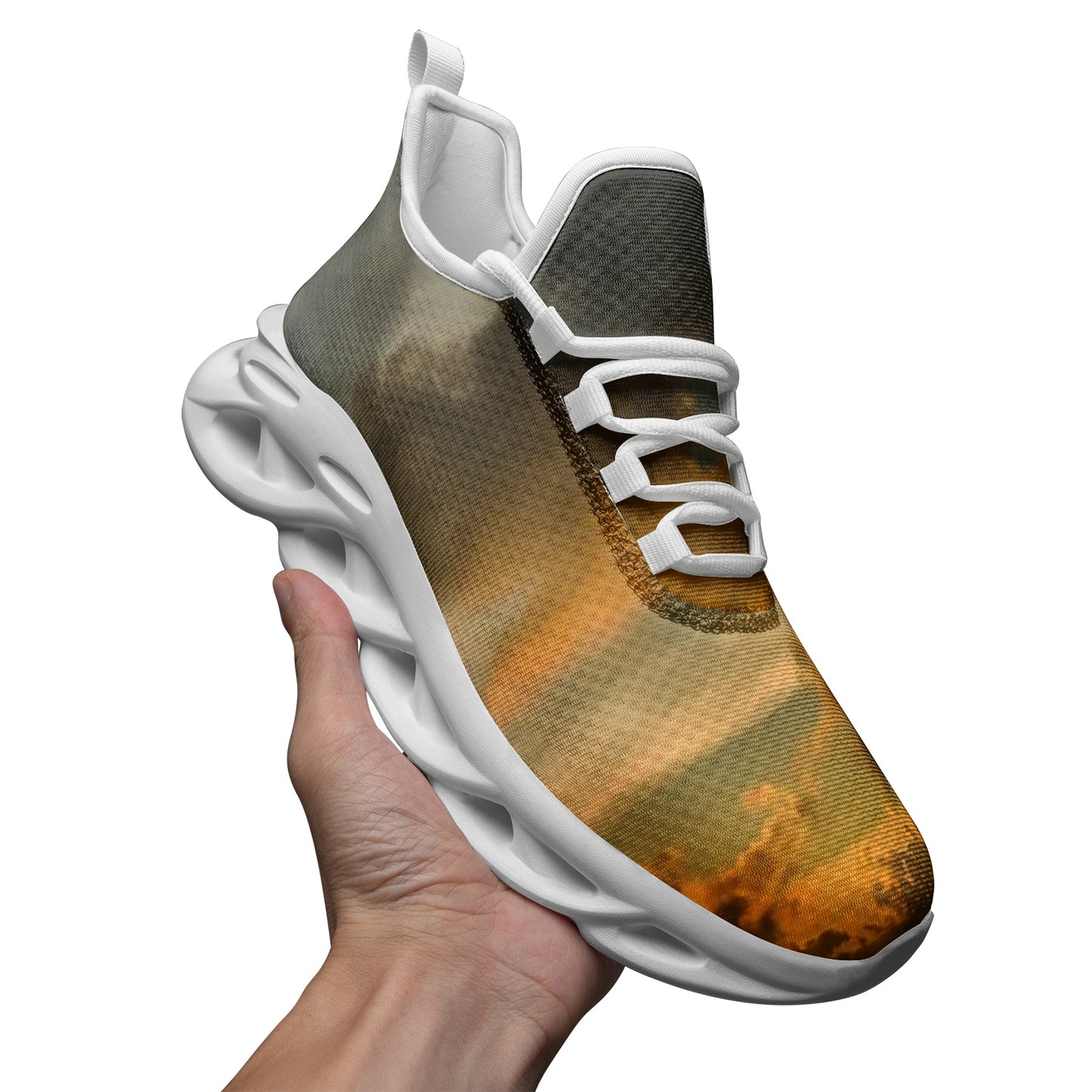 Waking up to pure tranquility. SunWhys Unisex Bounce Mesh Knit Sneakers
