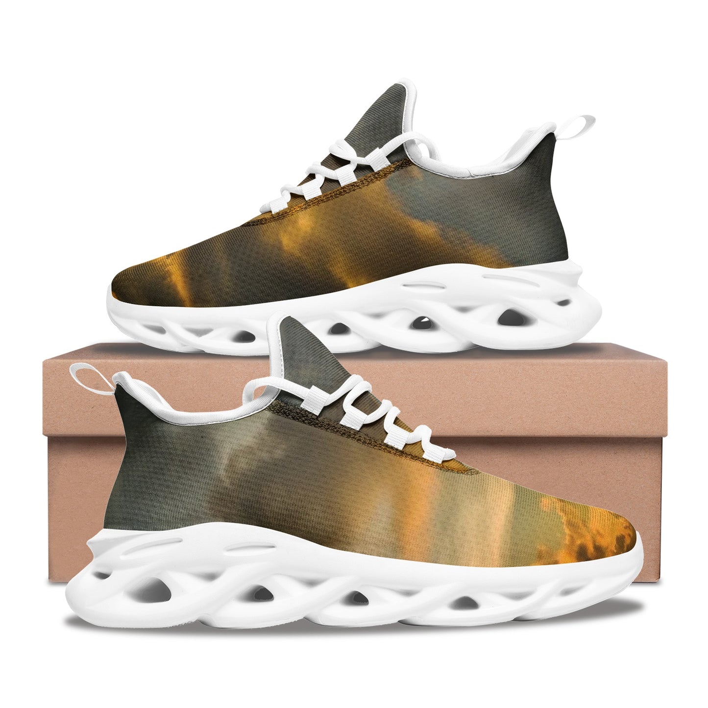 Waking up to pure tranquility. SunWhys Unisex Bounce Mesh Knit Sneakers