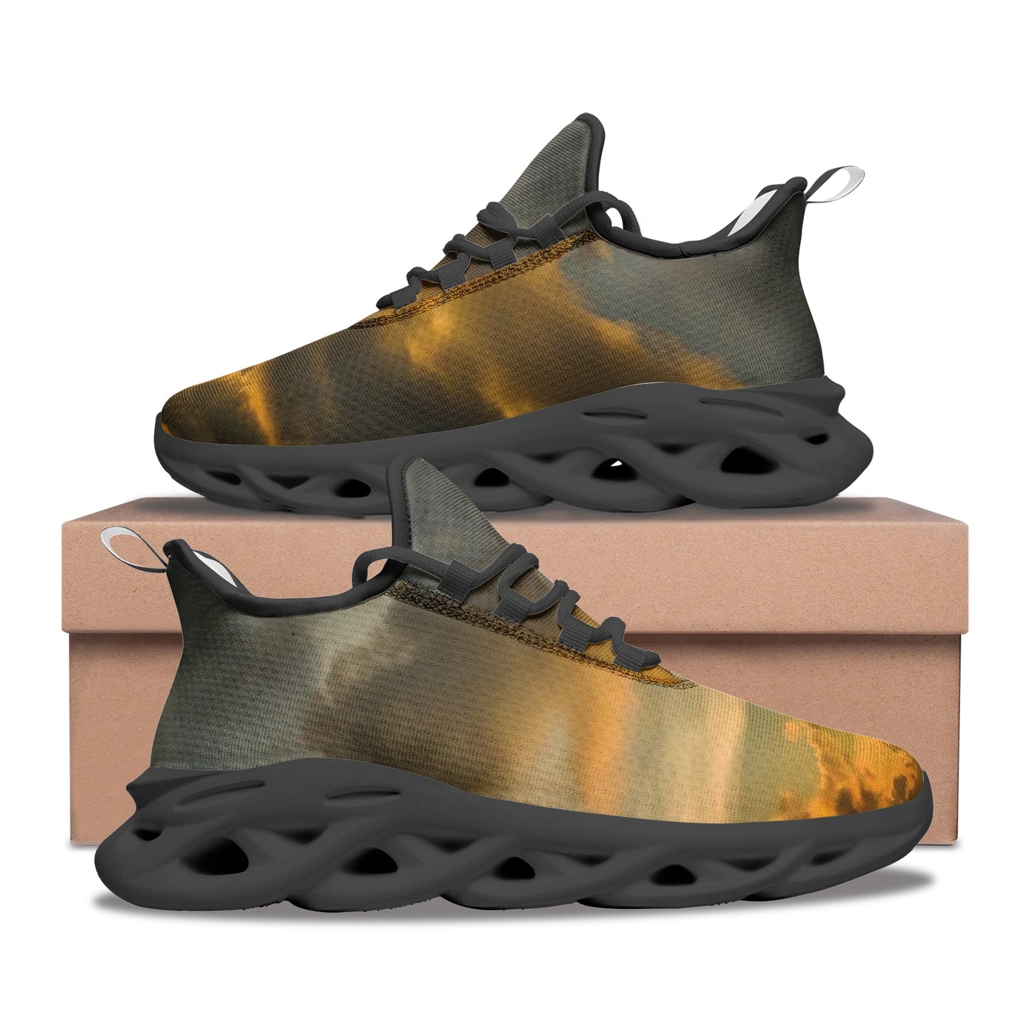 Waking up to pure tranquility. SunWhys Unisex Bounce Mesh Knit Sneakers