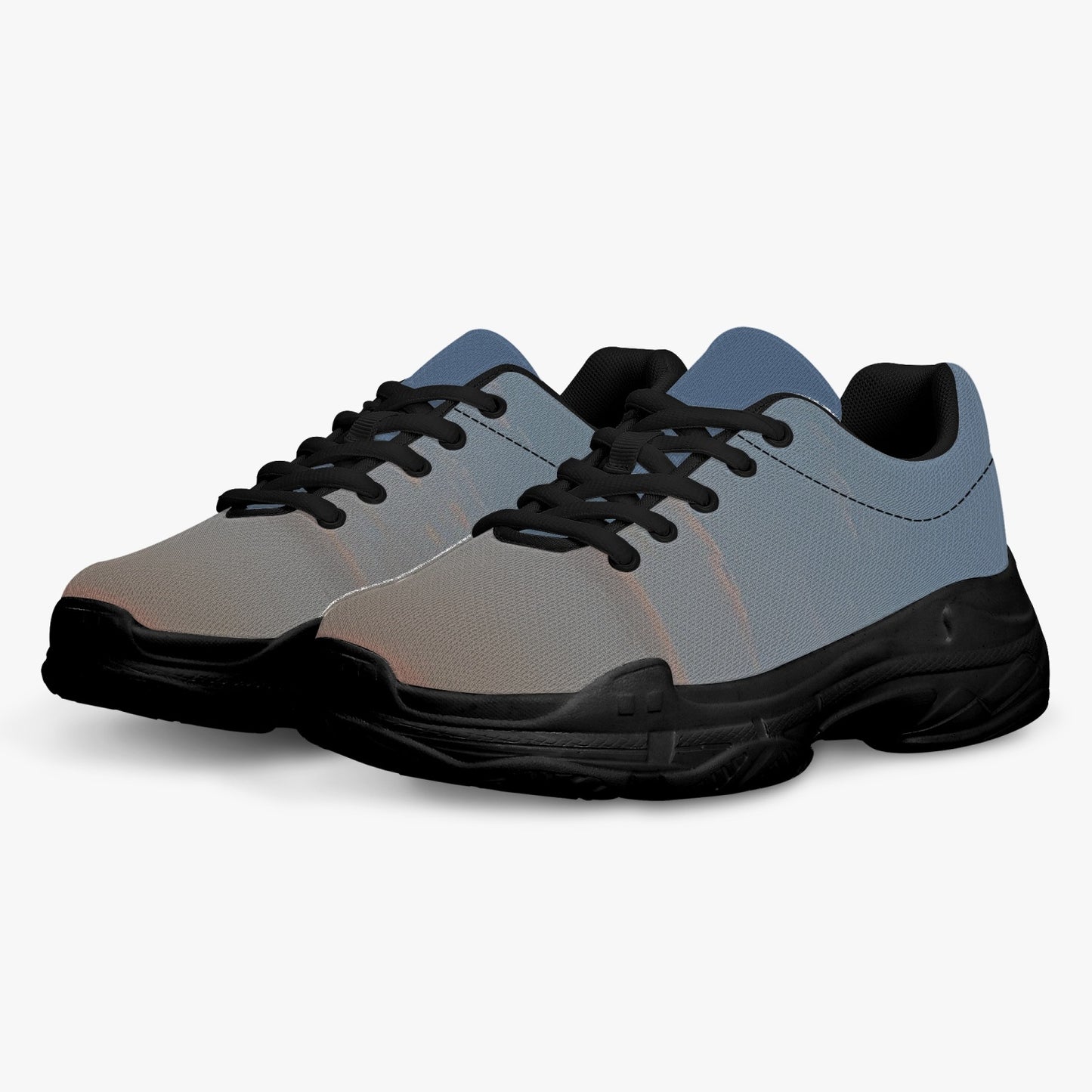 Peaceful awakening to nature's beauty. SunWhys Trendy Chunky Sneakers - White/Black