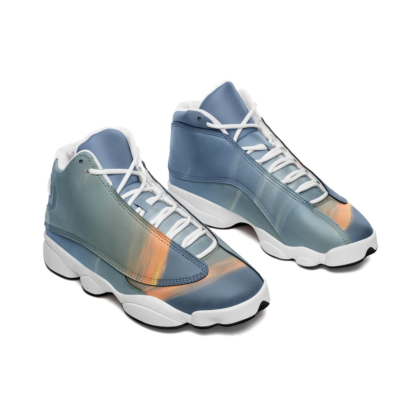 Rejuvenating morning light soothes. SunWhys Unisex High Top Leather Sneakers