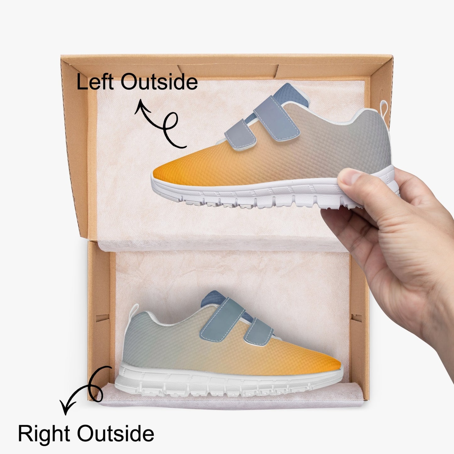 The sun's glow radiates peace. SunWhys Kids Lightweight Velcro Sneaker