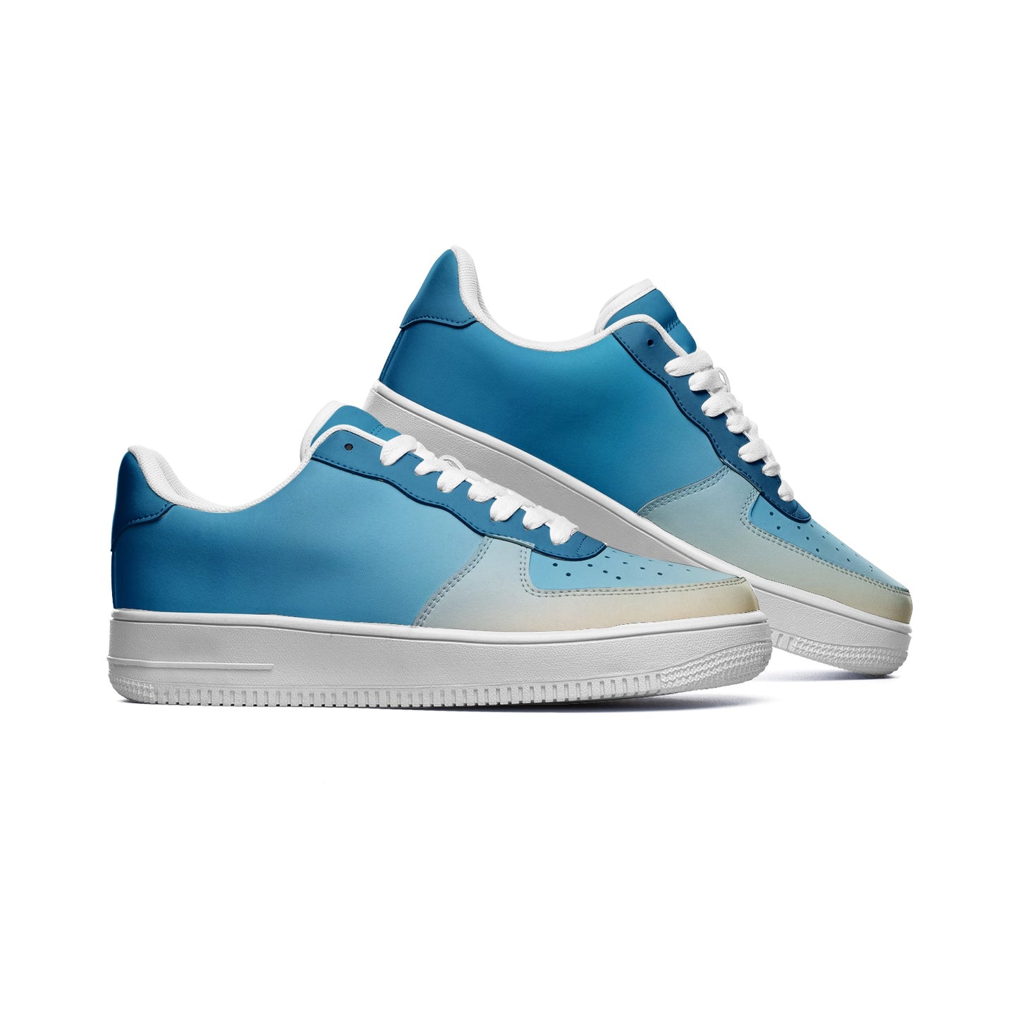 The sun's warmth energizes me. SunWhys Unisex Low Top Leather Sneakers