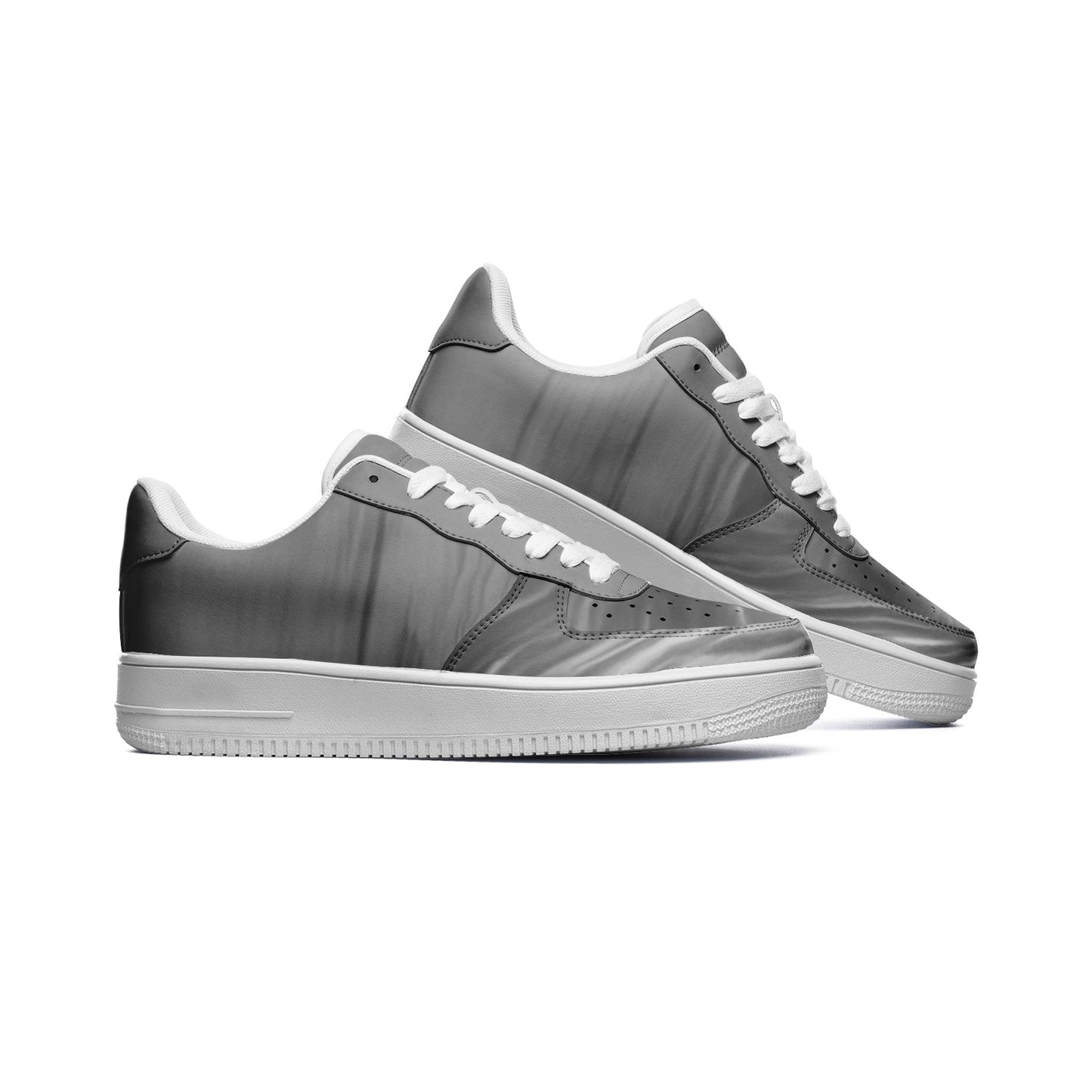 Illuminate your spirit with the morning sunrise. SunWhys Unisex Low Top Leather Sneakers