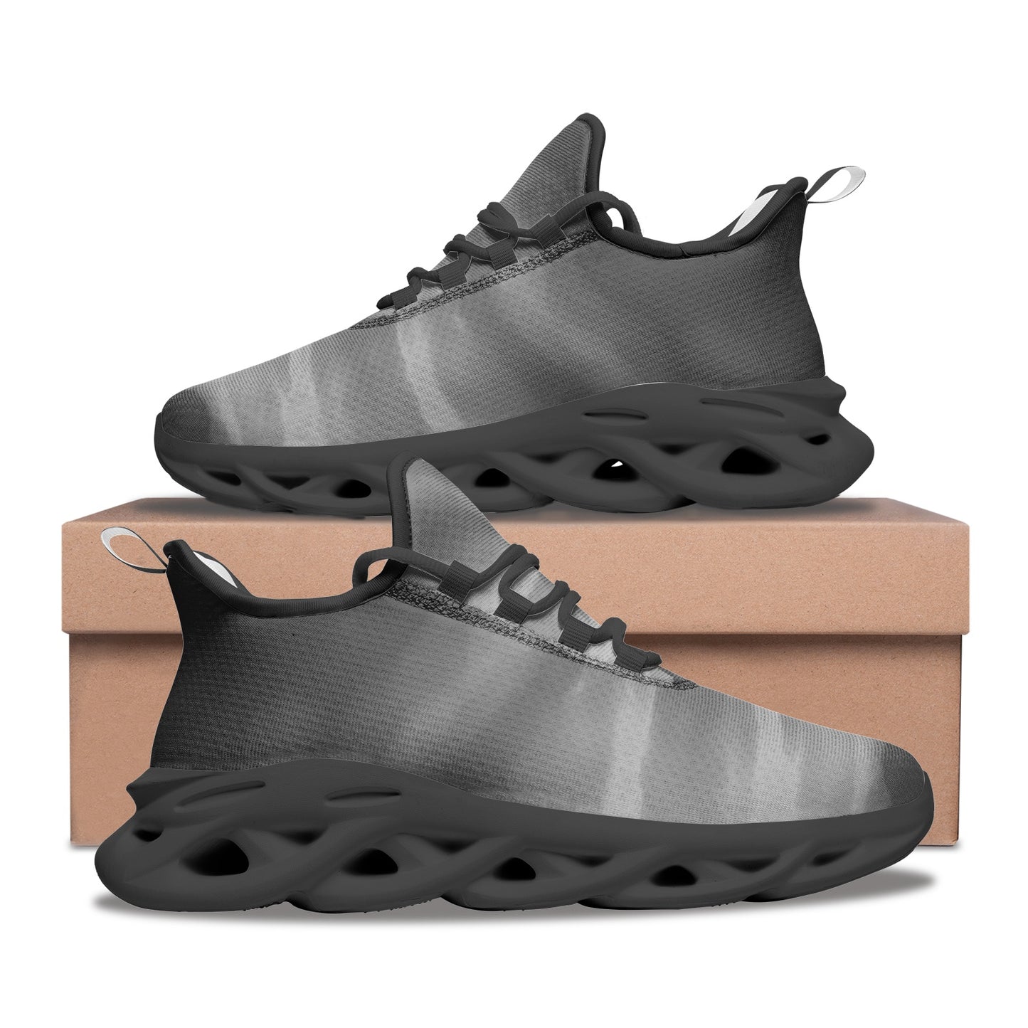 Vibrant skies welcome the arrival of morning. SunWhys Unisex Bounce Mesh Knit Sneakers