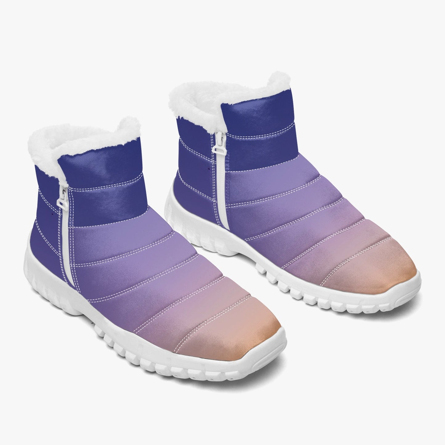 Waking up to peaceful harmony. SunWhys Cotton-pad Fur Zipper Up Boots
