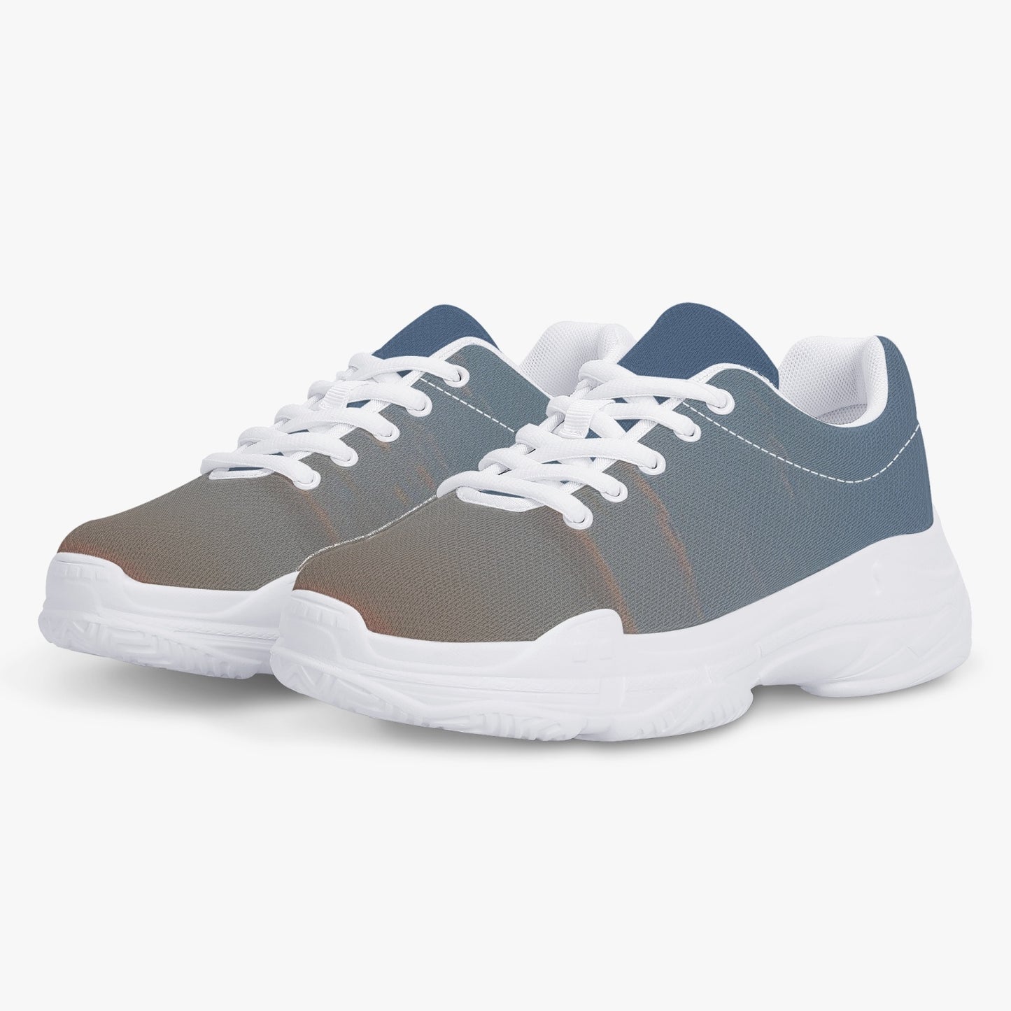 Peaceful awakening to nature's beauty. SunWhys Trendy Chunky Sneakers - White/Black
