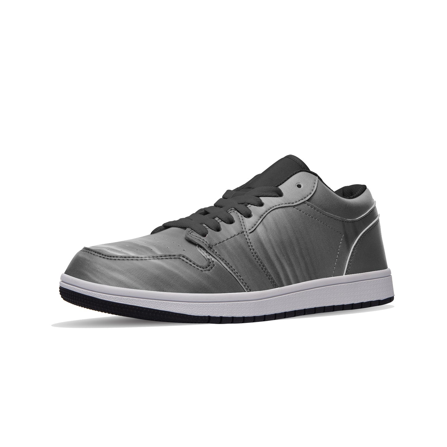 Serene landscapes are painted by the morning sunrise. SunWhys Unisex Low Top Leather Sneakers