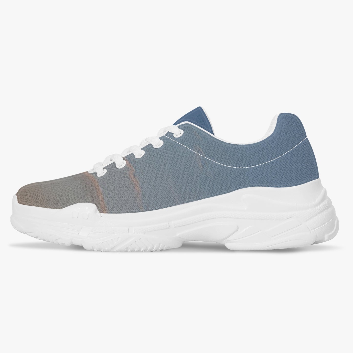 Peaceful awakening to nature's beauty. SunWhys Trendy Chunky Sneakers - White/Black