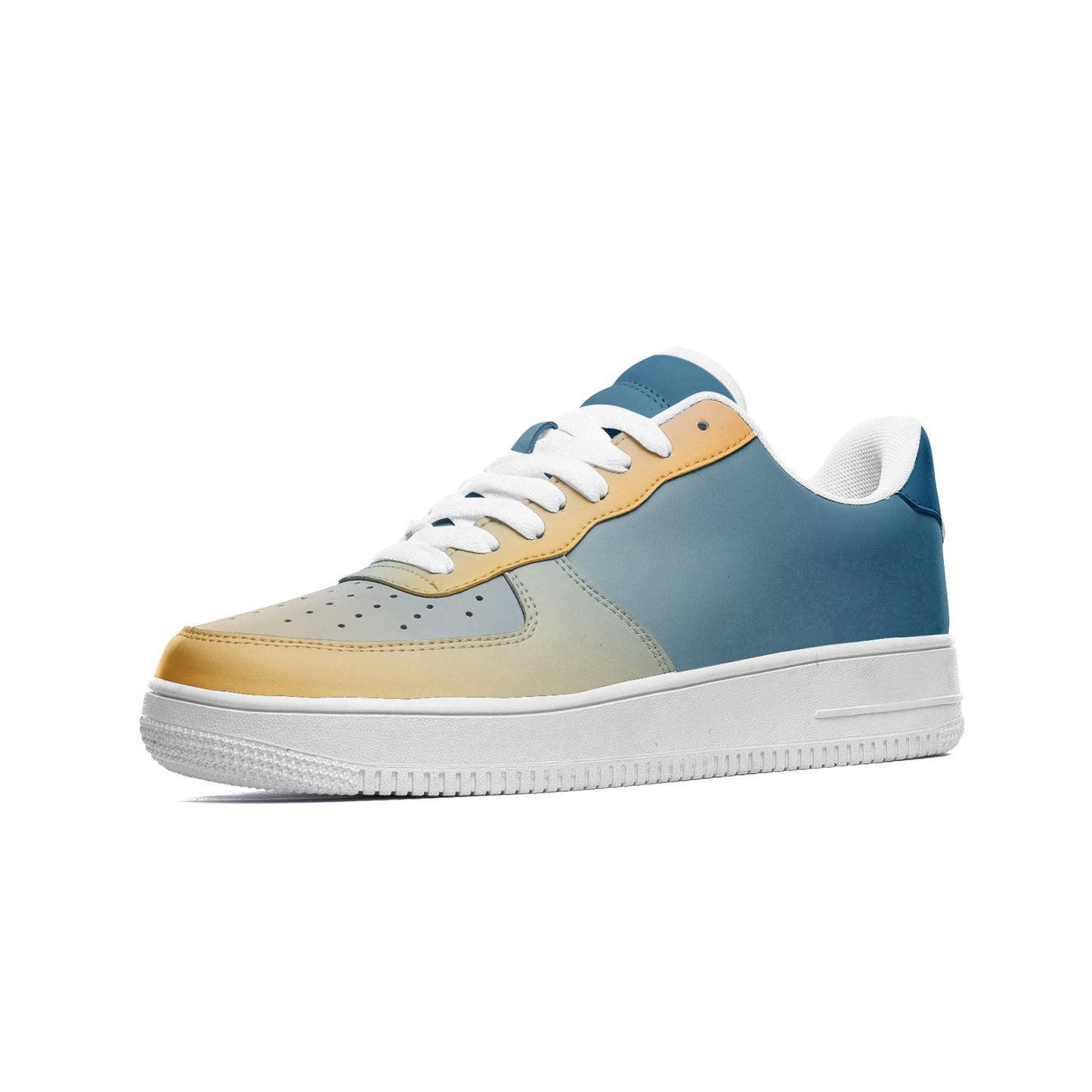 Finding happiness in the morning. SunWhys Unisex Low Top Leather Sneakers