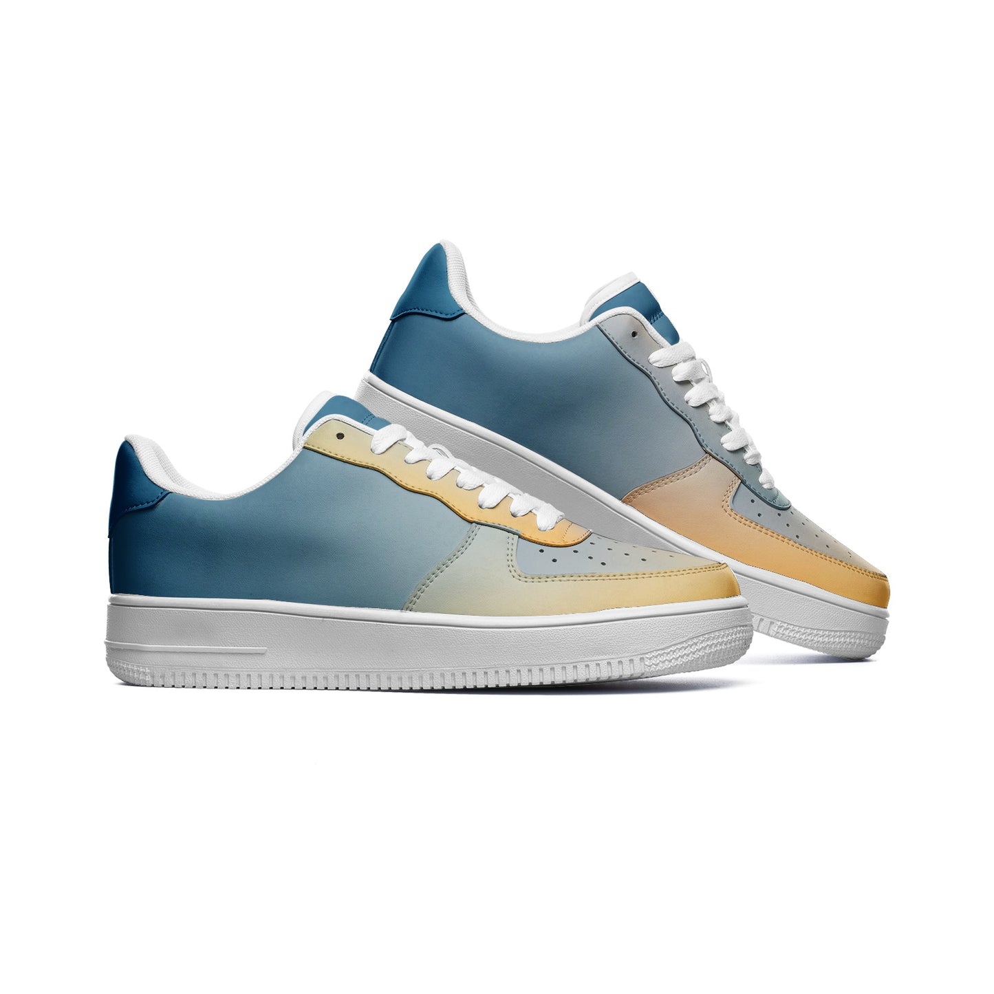 Finding happiness in the morning. SunWhys Unisex Low Top Leather Sneakers