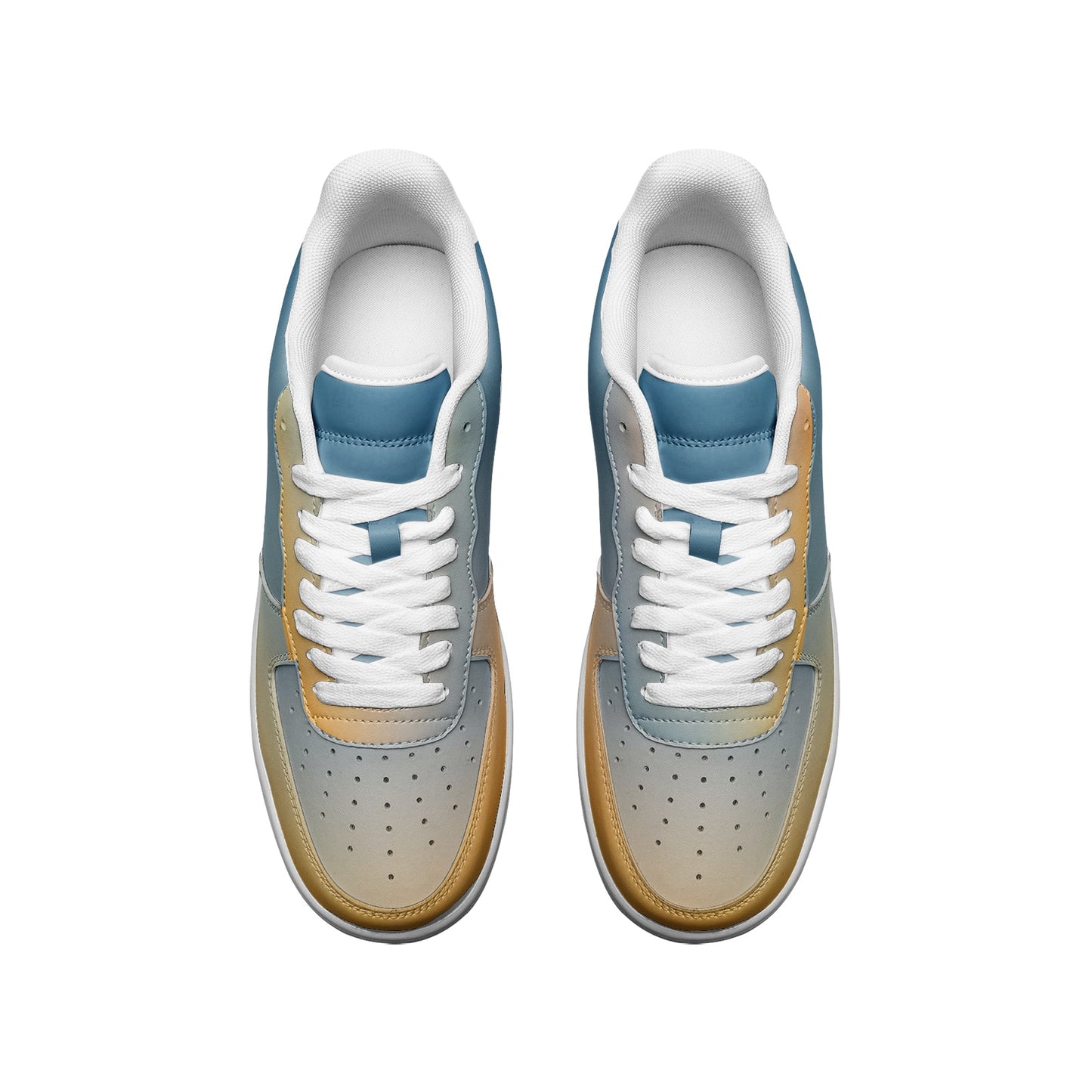 Finding happiness in the morning. SunWhys Unisex Low Top Leather Sneakers