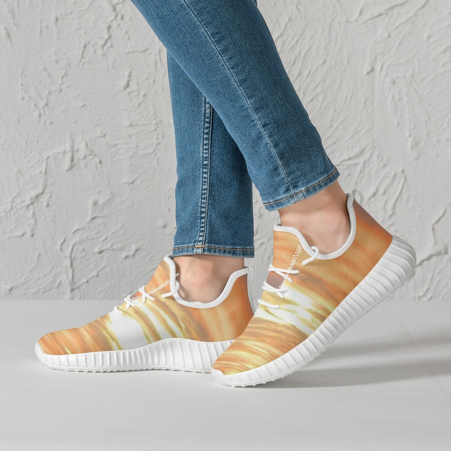 Finding joy in the sunlight. SunWhys Mesh Knit Sneakers - White/Black