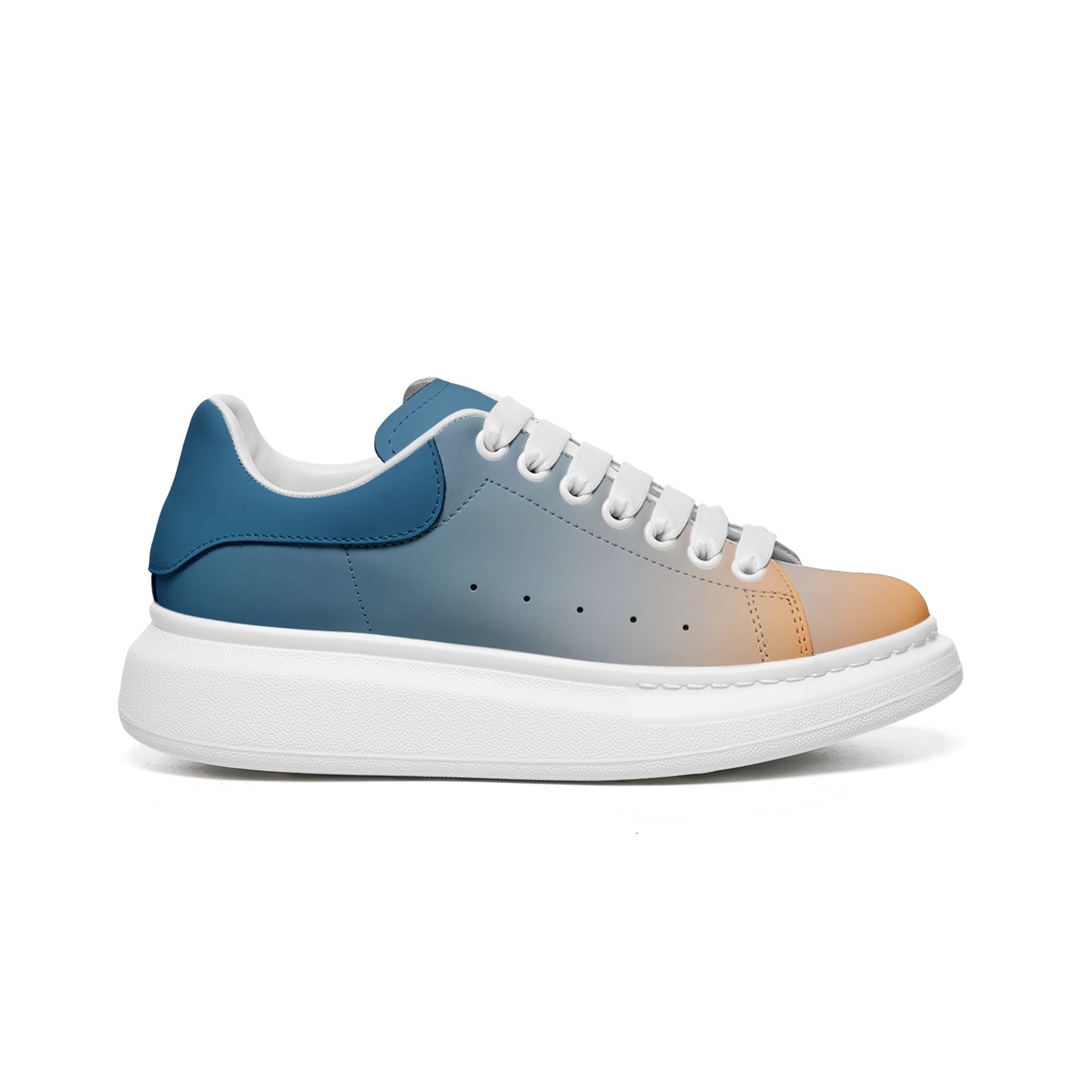 Quiet joy in the sunrise. SunWhys Unisex Non Slip Lace Up Faux Leather Sneakers