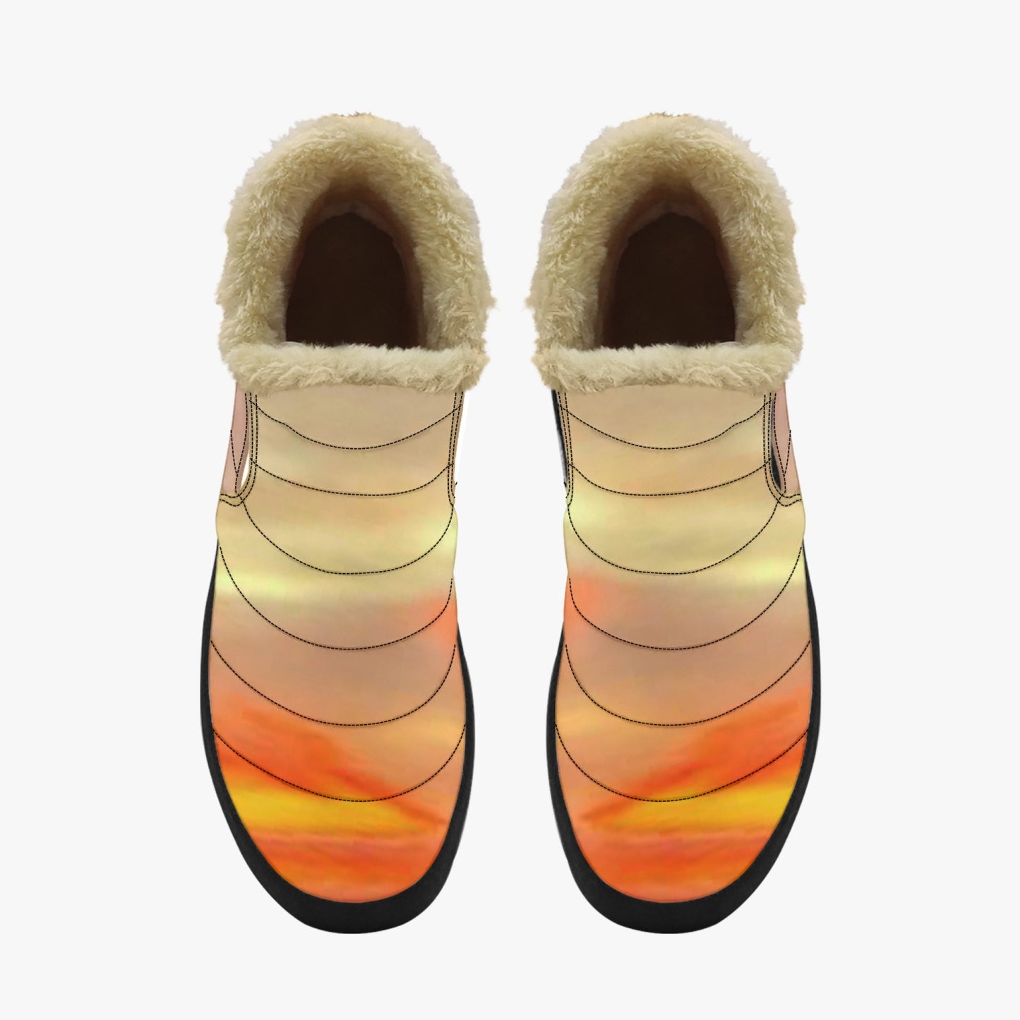 The sun's glow radiates peace. SunWhys Casual Cotton-pad Fur Shoes