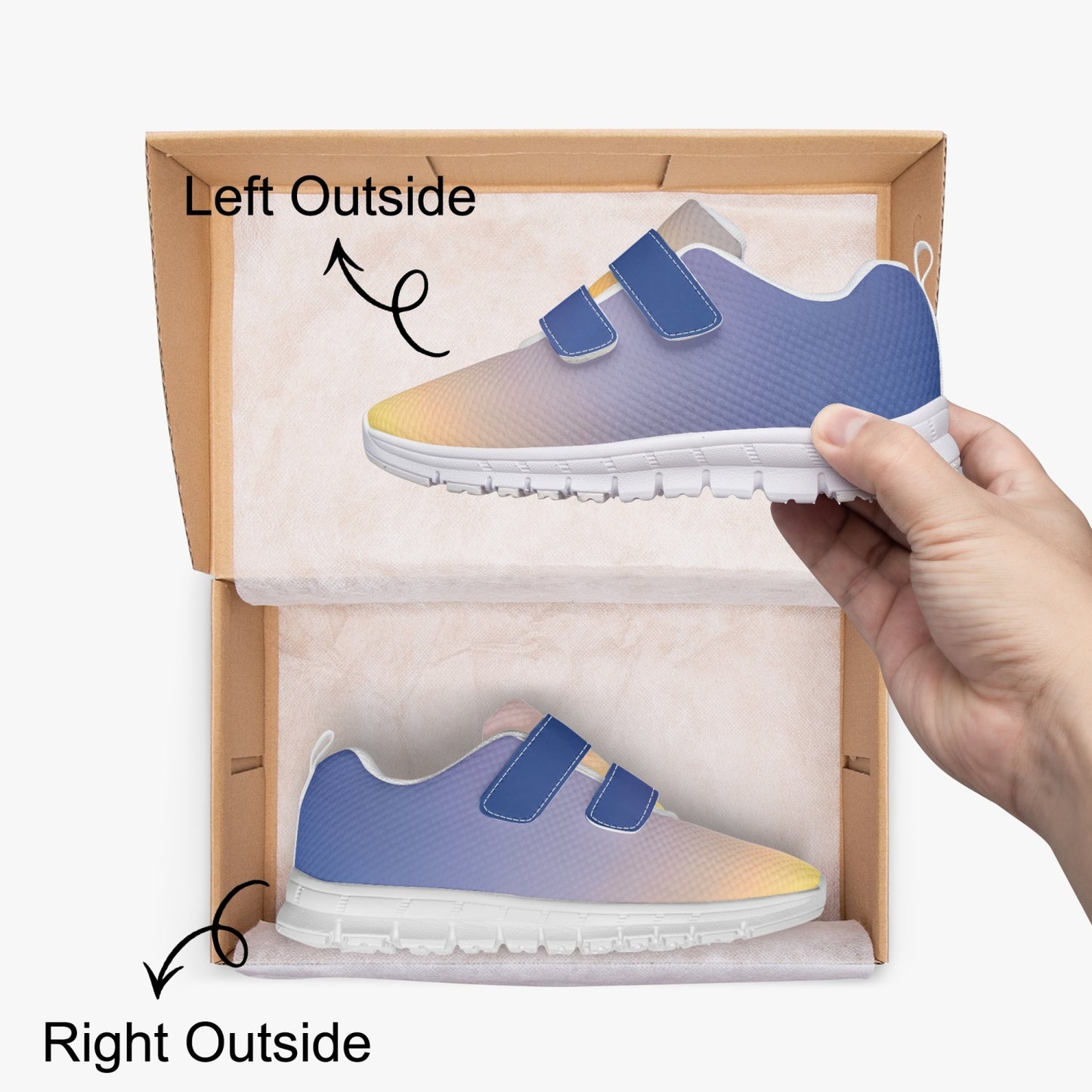 The morning light brings calm. SunWhys Kids Lightweight Velcro Sneaker