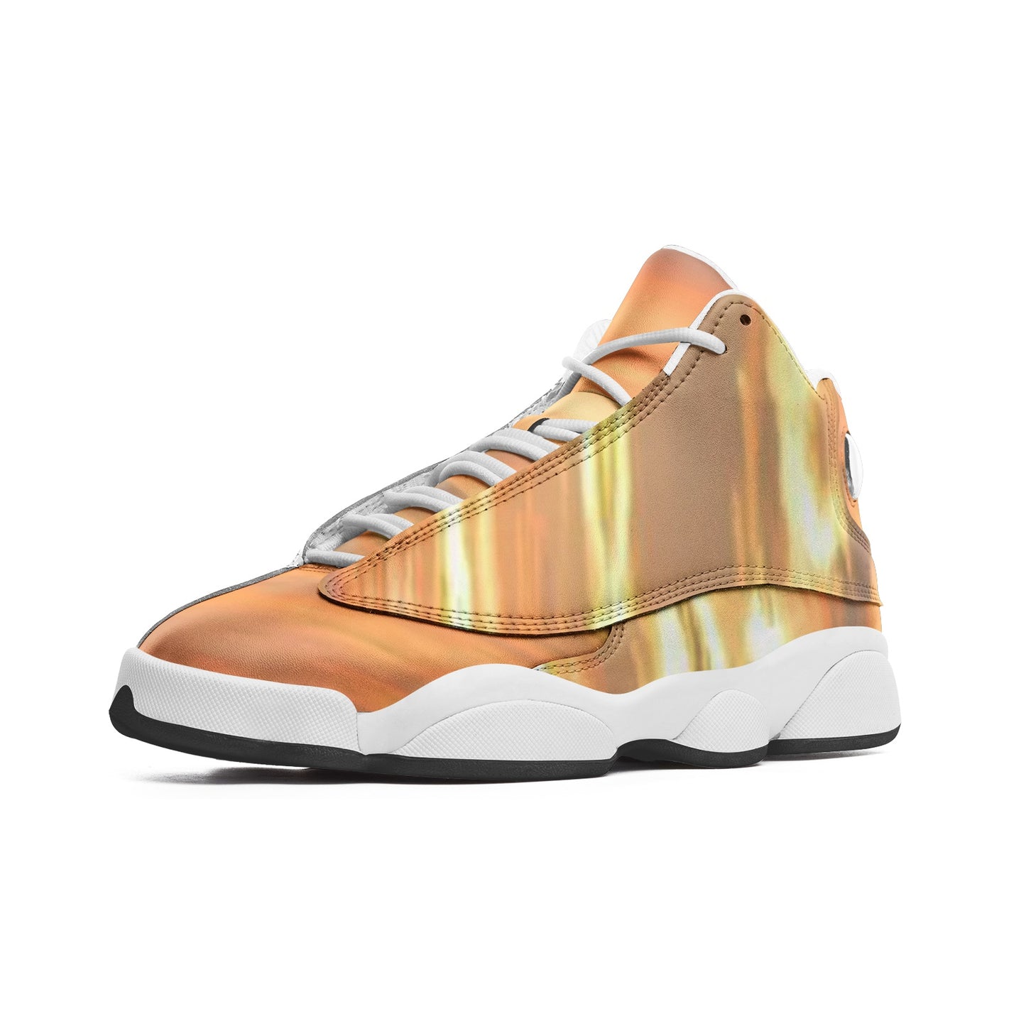 Tranquility embraces me at dawn. SunWhys Unisex High Top Leather Sneakers
