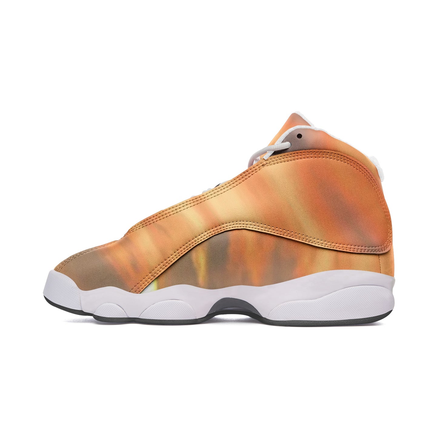Tranquility embraces me at dawn. SunWhys Unisex High Top Leather Sneakers