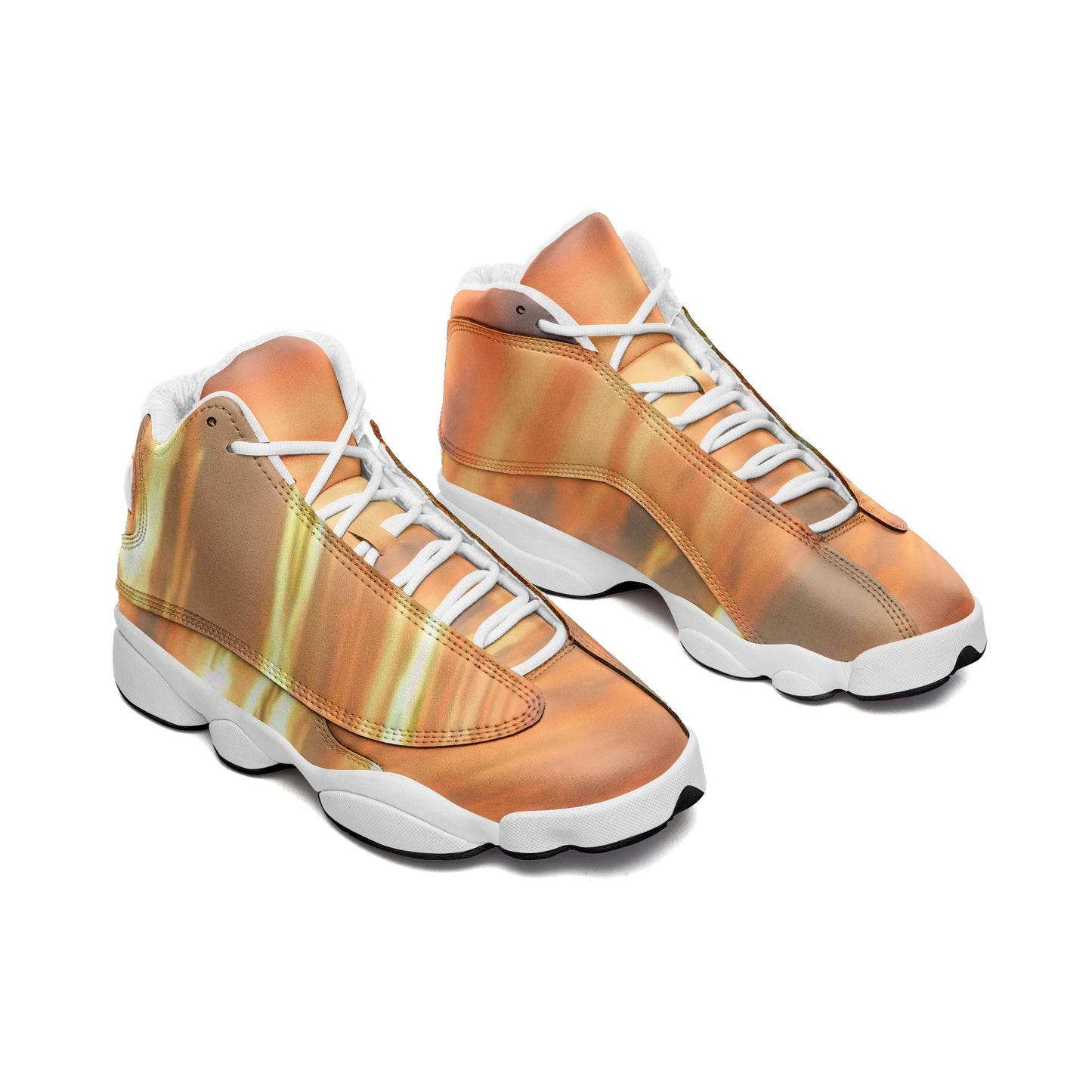 Tranquility embraces me at dawn. SunWhys Unisex High Top Leather Sneakers