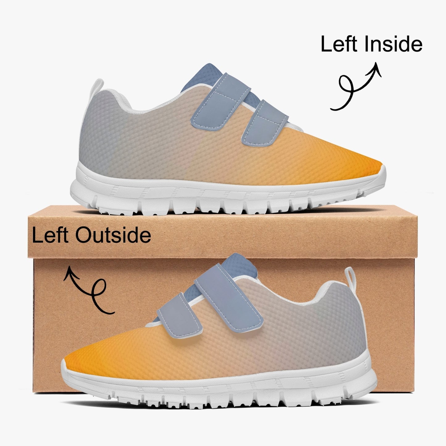 The sun's glow radiates peace. SunWhys Kids Lightweight Velcro Sneaker