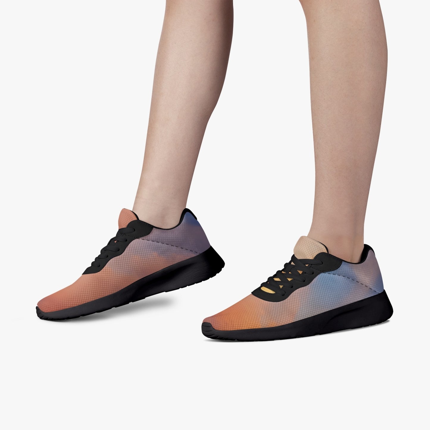 Heart filled with morning tranquility. SunWhys Lifestyle Mesh Running Shoes - Black