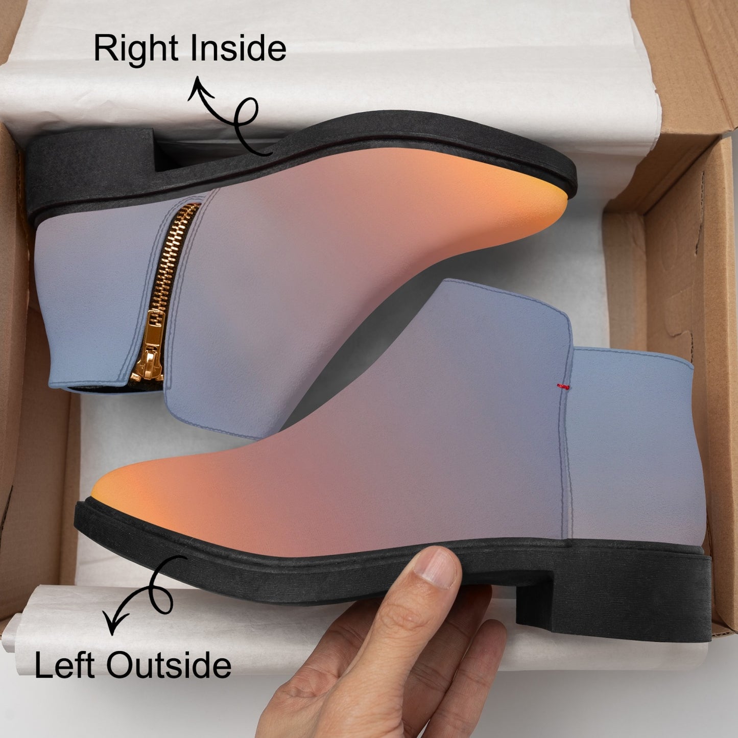 Starting the day with joy. SunWhys Zipper Boots