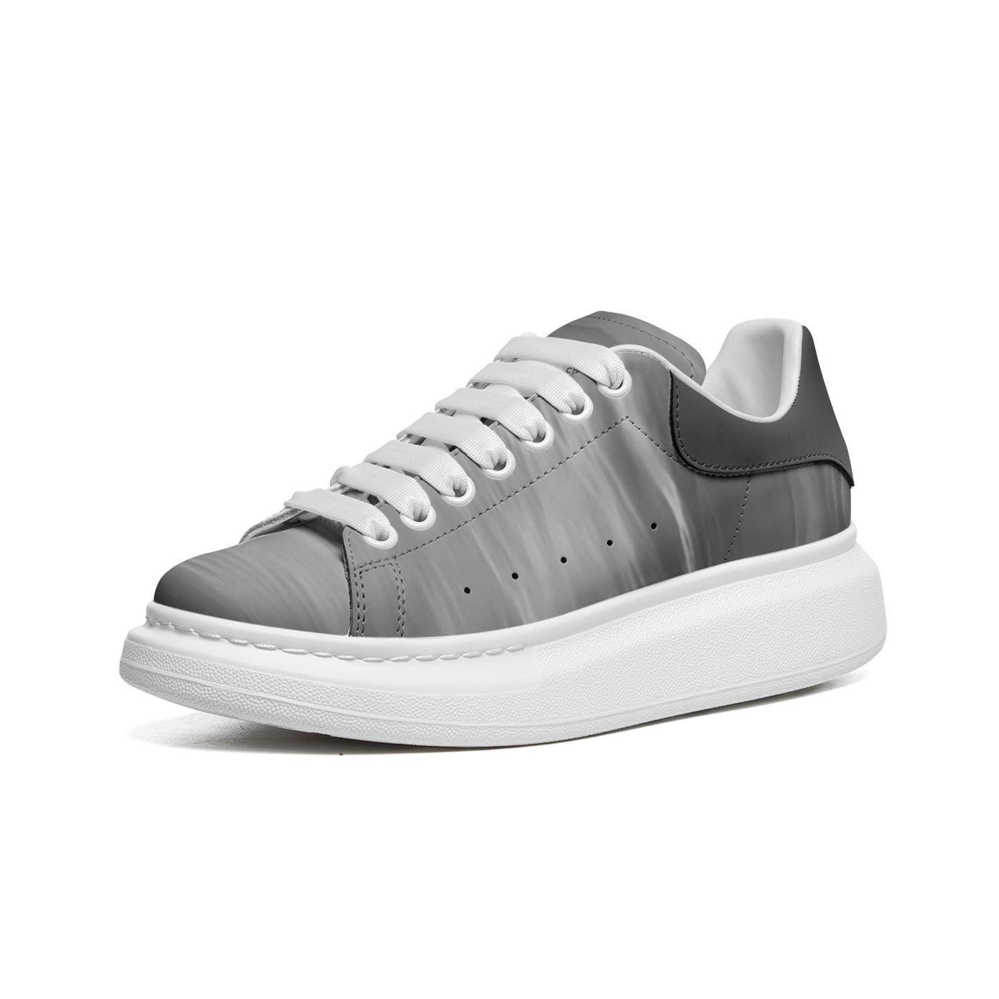 Venture into the day with sunrise energy. SunWhys Unisex Non Slip Lace Up Faux Leather Sneakers