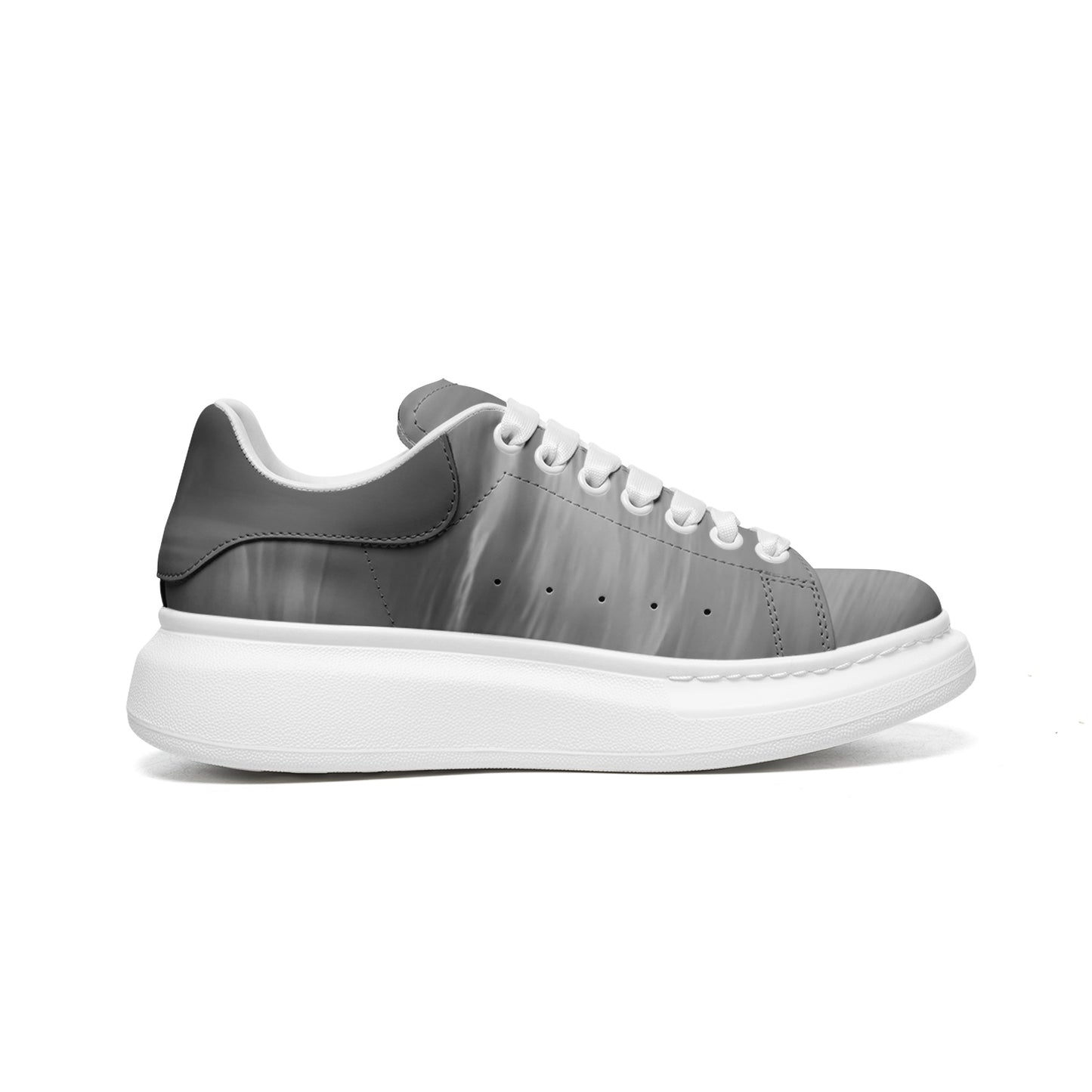 Venture into the day with sunrise energy. SunWhys Unisex Non Slip Lace Up Faux Leather Sneakers