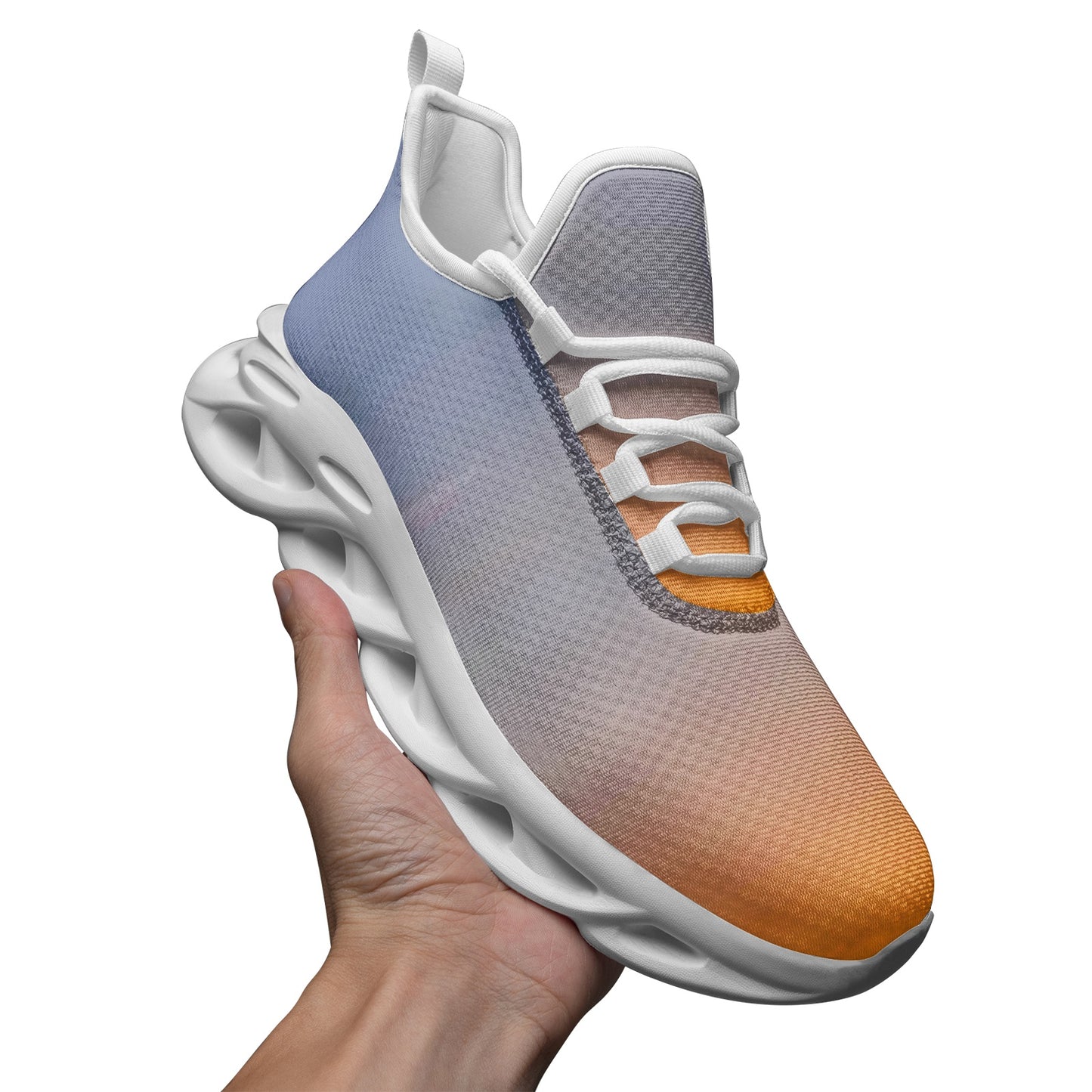 Peaceful vibes fill the morning. SunWhys Unisex Bounce Mesh Knit Sneakers
