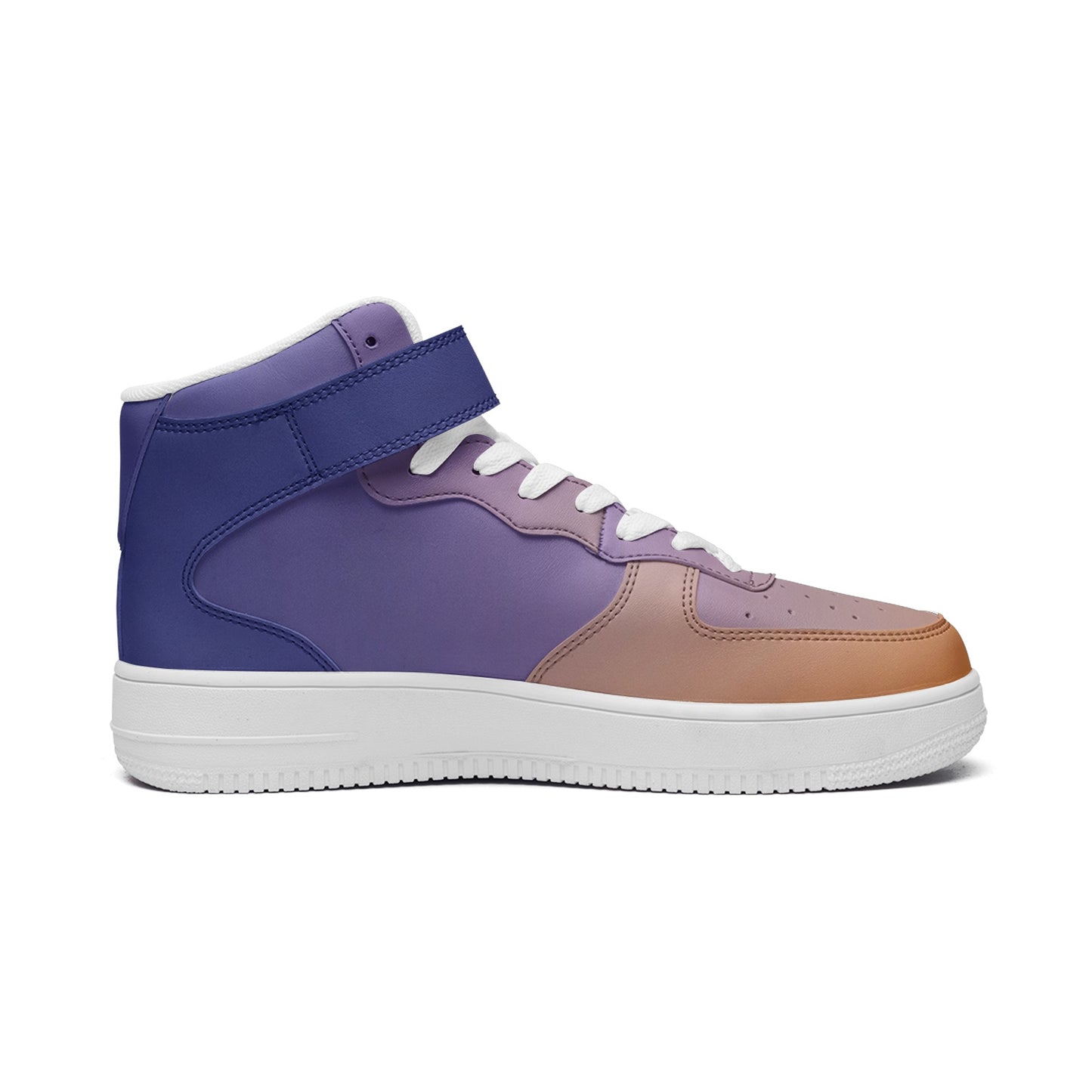 Waking up to peaceful harmony. SunWhys Unisex high Top Leather Sneakers