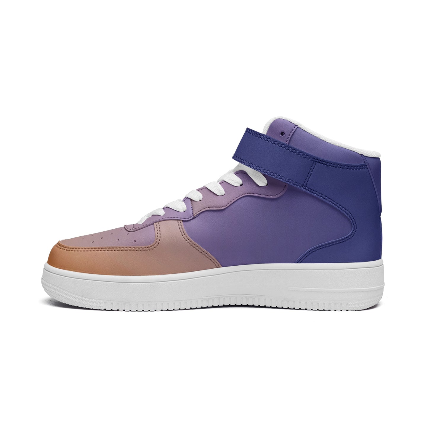 Waking up to peaceful harmony. SunWhys Unisex high Top Leather Sneakers