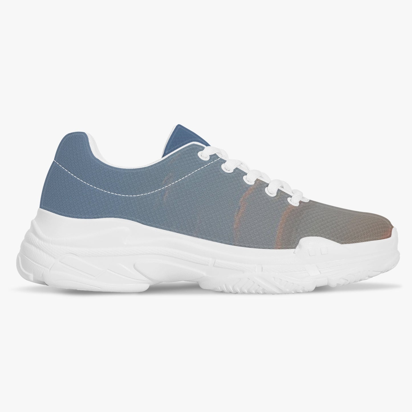 Peaceful awakening to nature's beauty. SunWhys Trendy Chunky Sneakers - White/Black