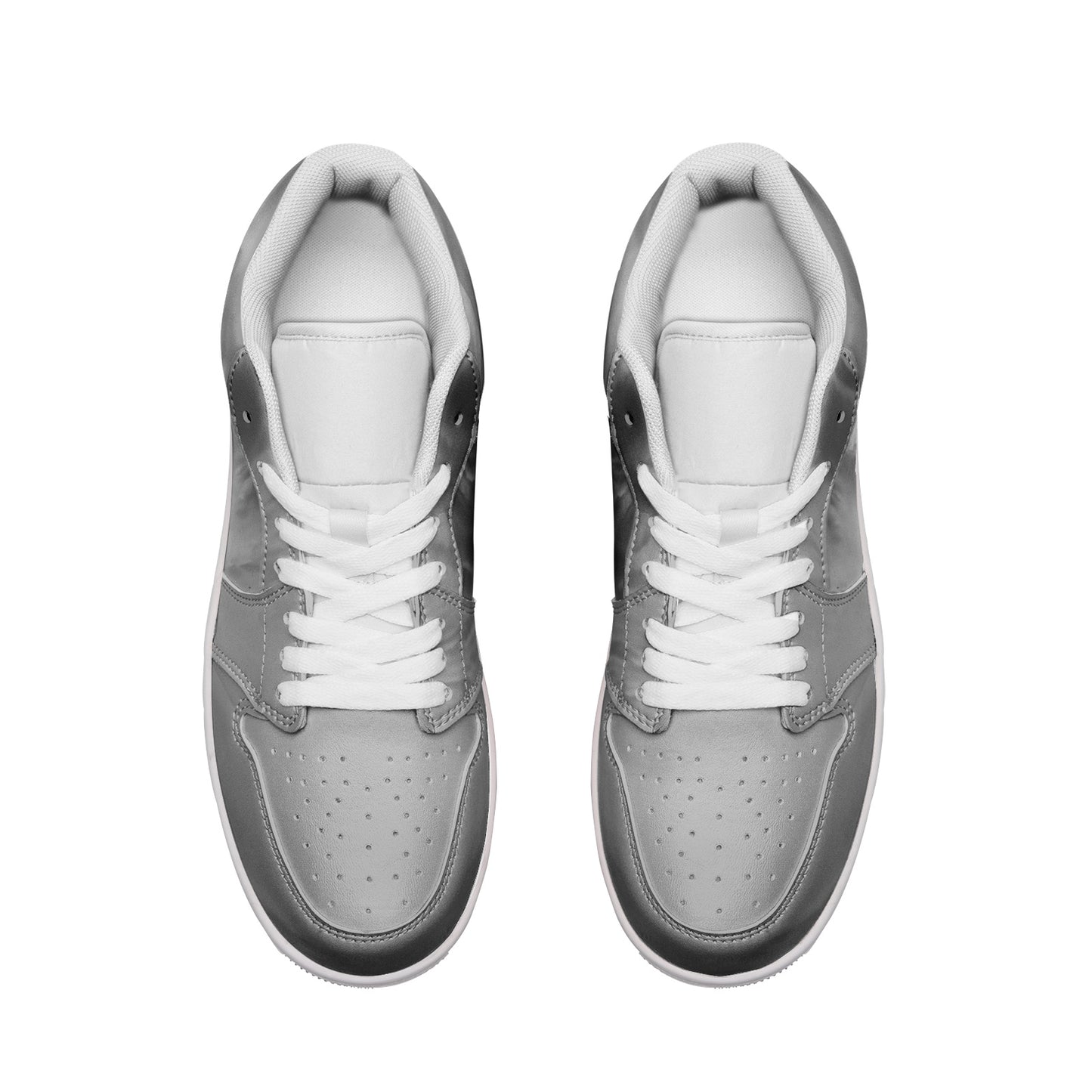 Nature pauses in reverence for the sunrise. SunWhys Unisex Low Top Leather Sneakers
