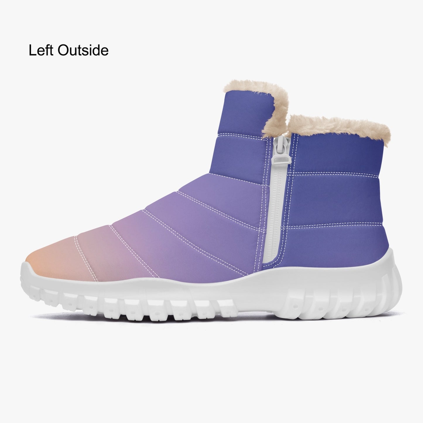Waking up to peaceful harmony. SunWhys Cotton-pad Fur Zipper Up Boots