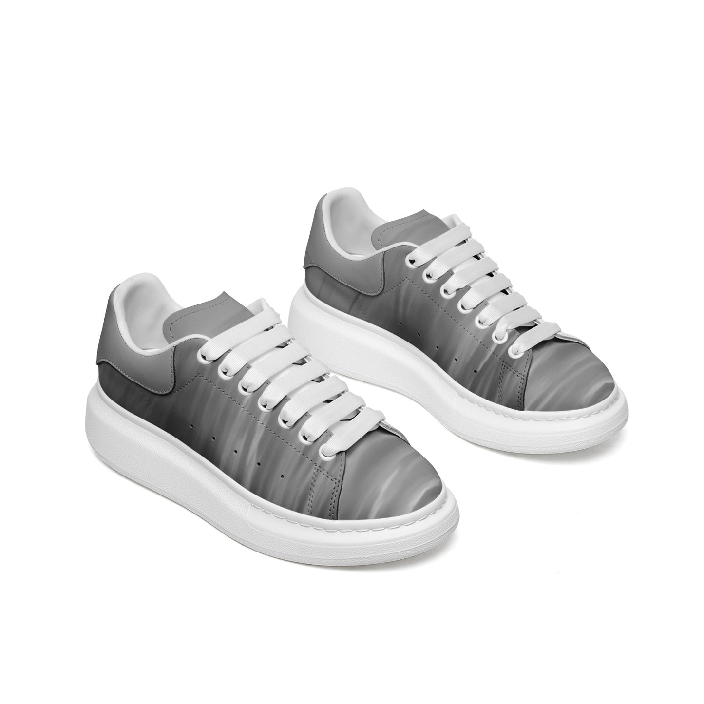 Optimism thrives in the light of morning. SunWhys Unisex Non Slip Lace Up Faux Leather Sneakers