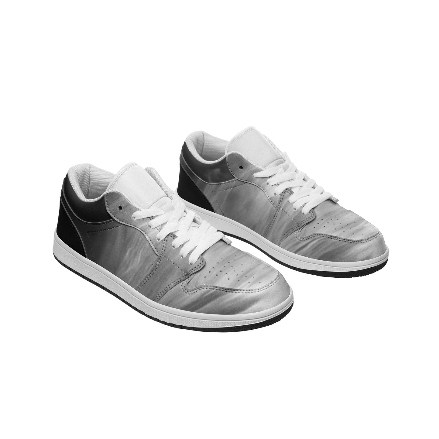 The world awakens with the rising sun. SunWhys Unisex Low Top Leather Sneakers
